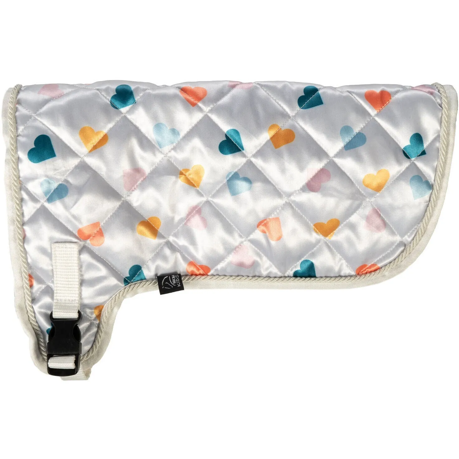 Decke HOBBY HORSING PRINT weiß mit Herzchen