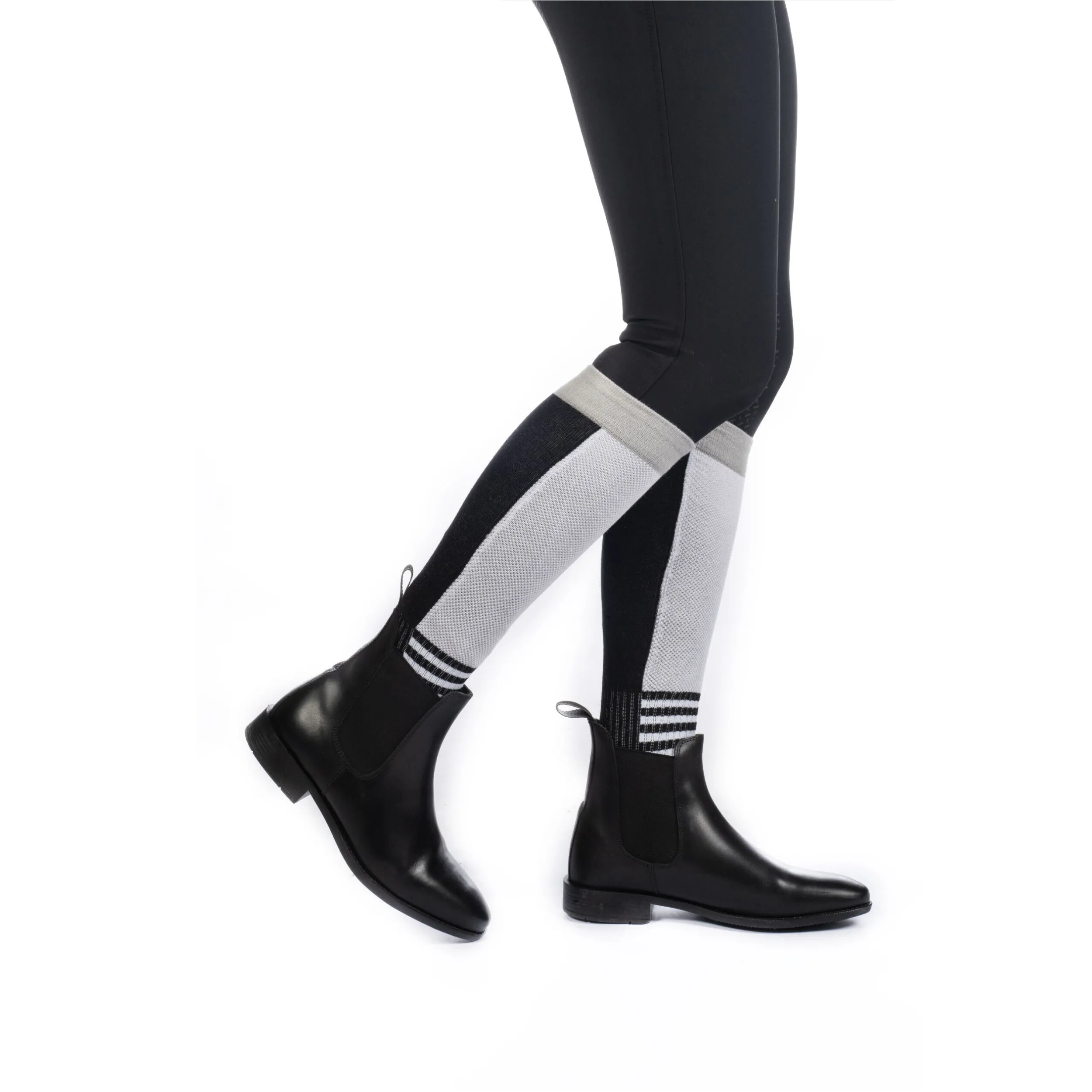 Damen Reitsocken OLYMPIA schwarz/weiß
