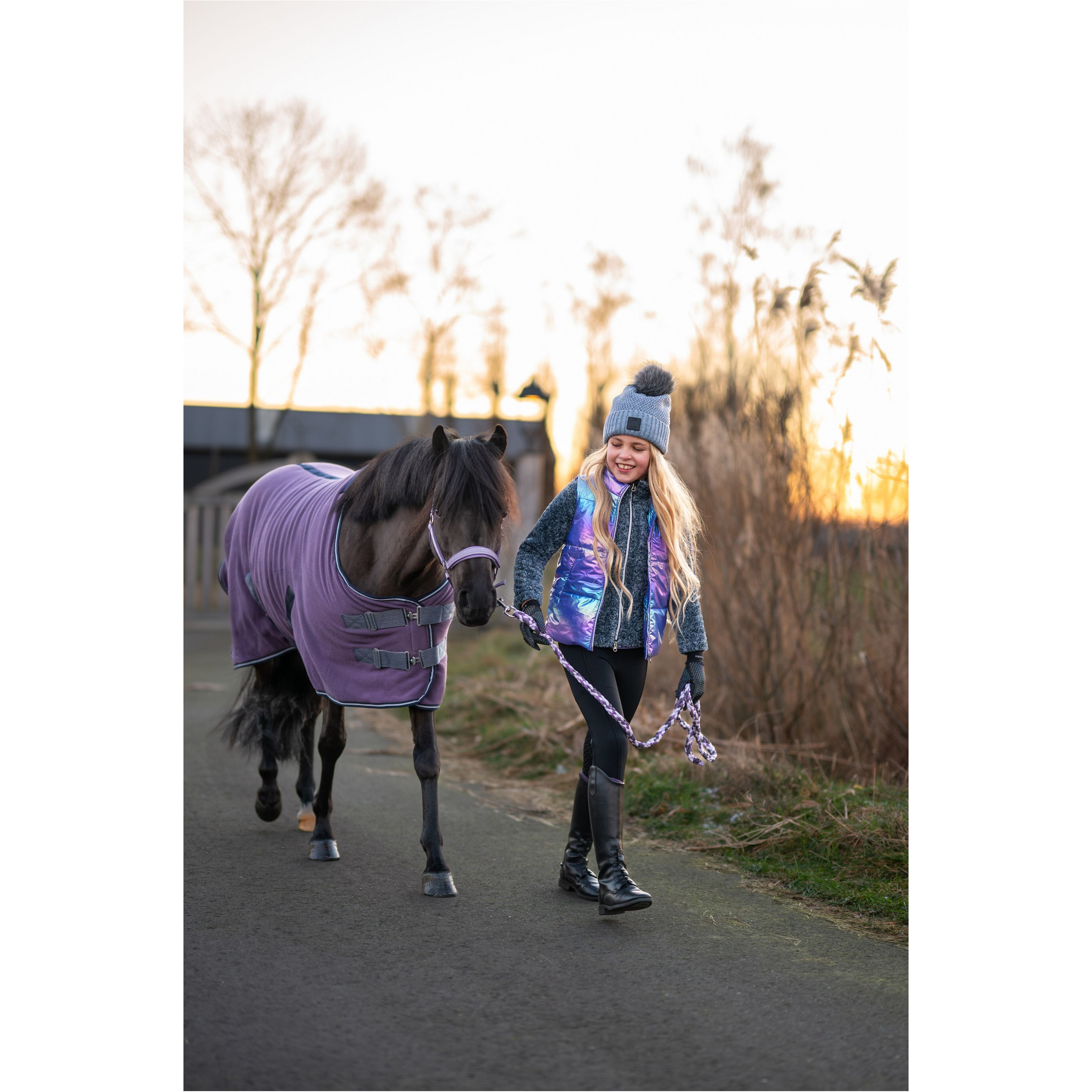 Kinder Reitjacke MILES blue fog