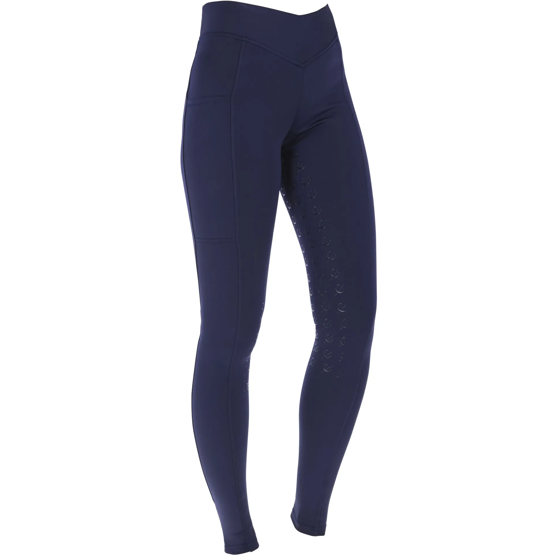 Damen Reitleggings Silikon Vollbesatz CLASSIC STAR navy