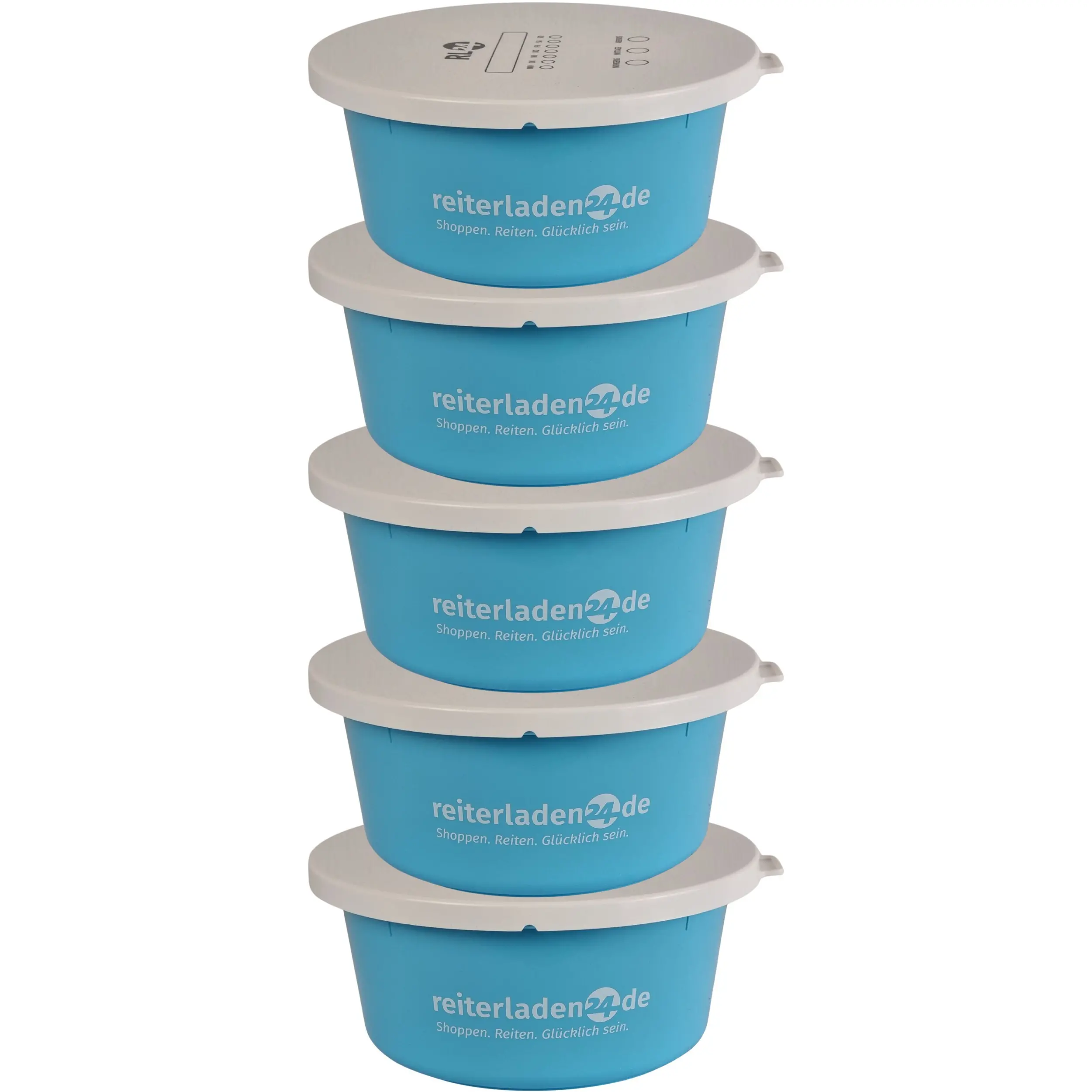 Müslischale mit Deckel hellblau (5er Set)
