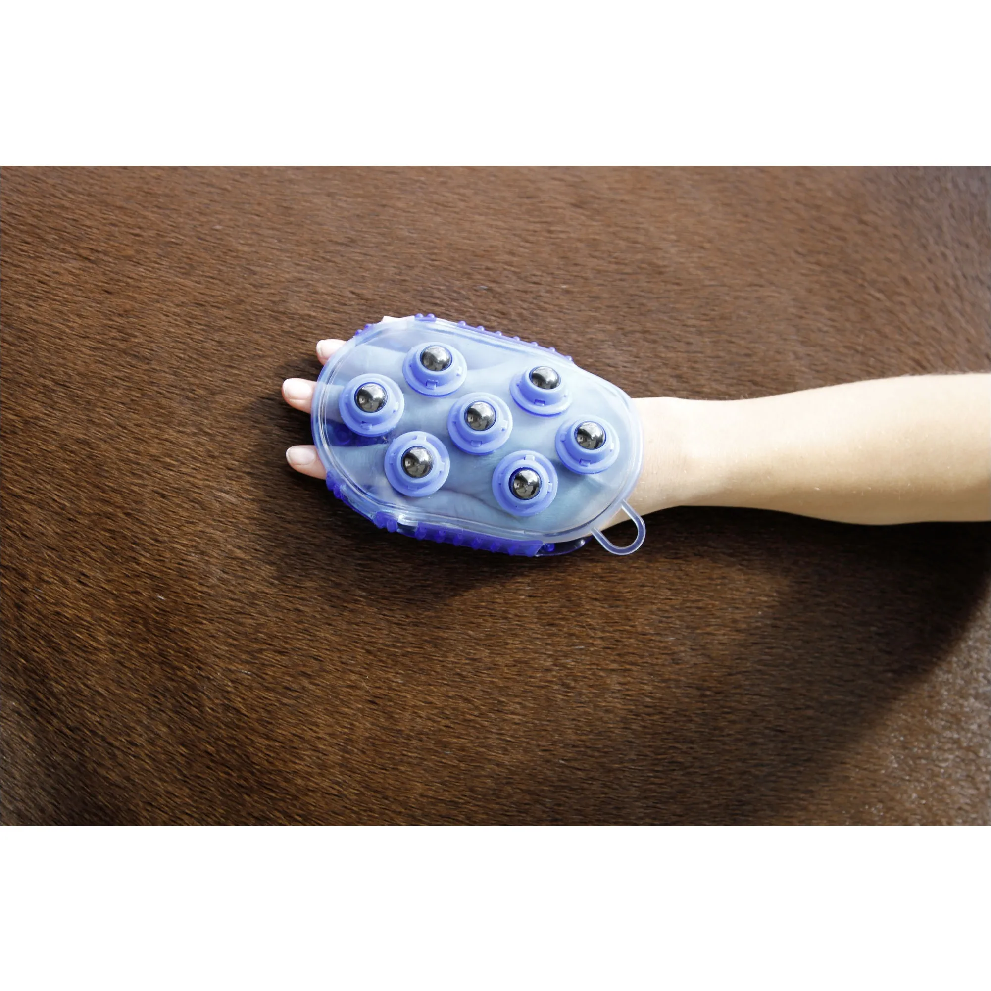 Massage- und Putzhandschuh royalblau
