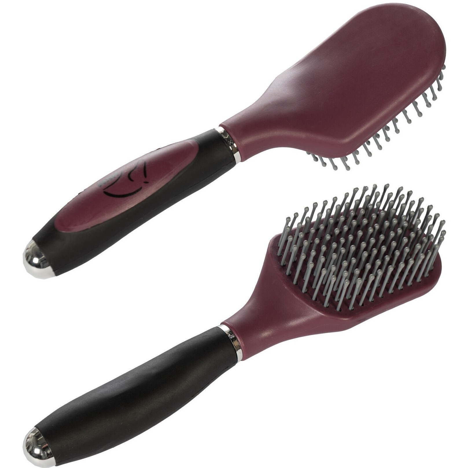 Schweif- und Mähnenbürste SOFT bordeaux/schwarz