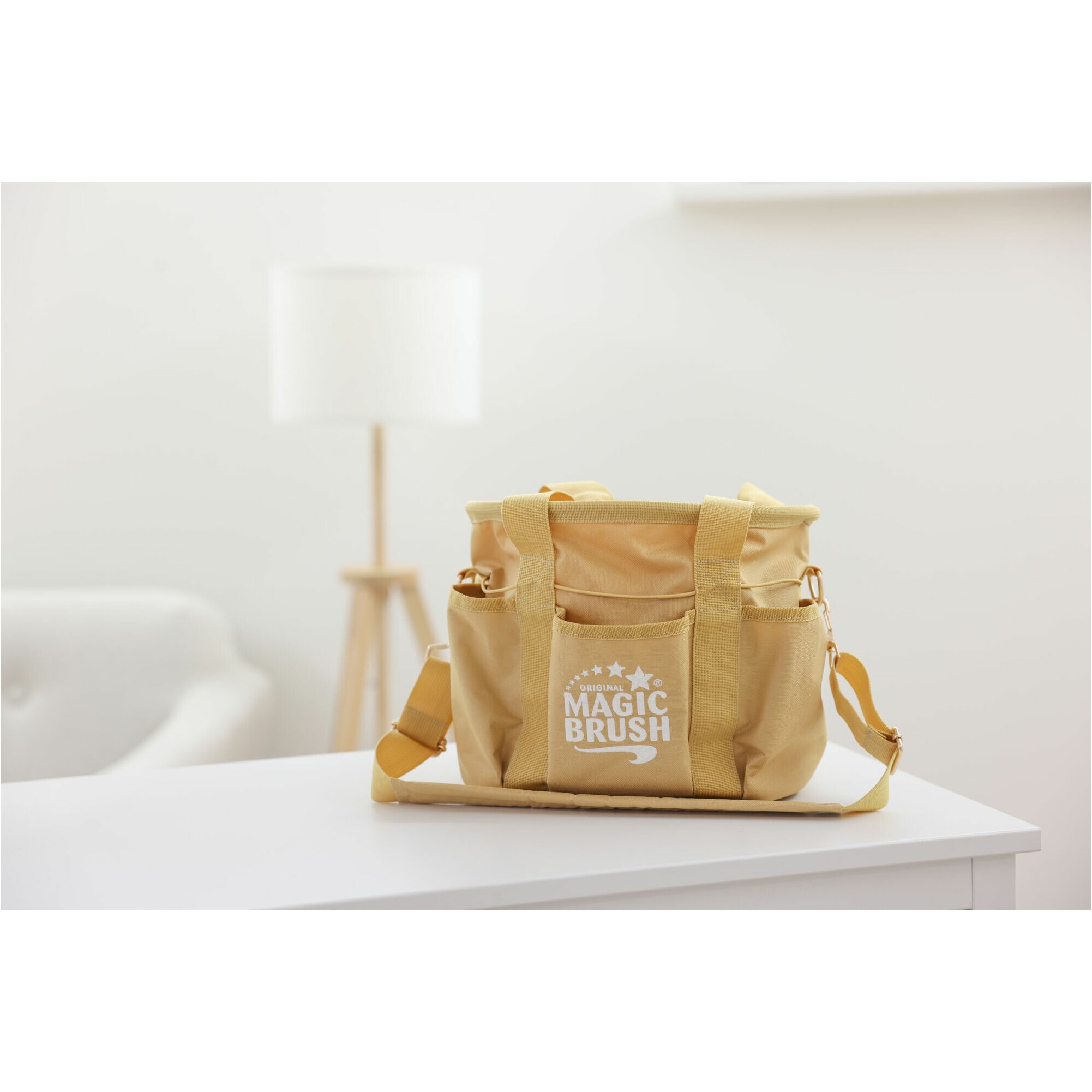 Putztasche goldfarben 30x25x25cm