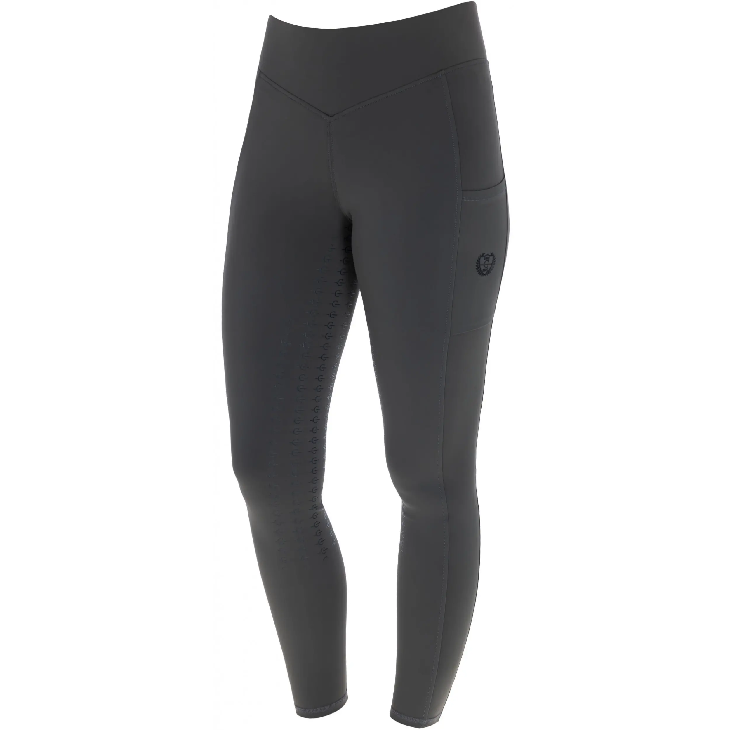 Damen Reitleggings Silikon Vollbesatz ANNIVERSARY graphite