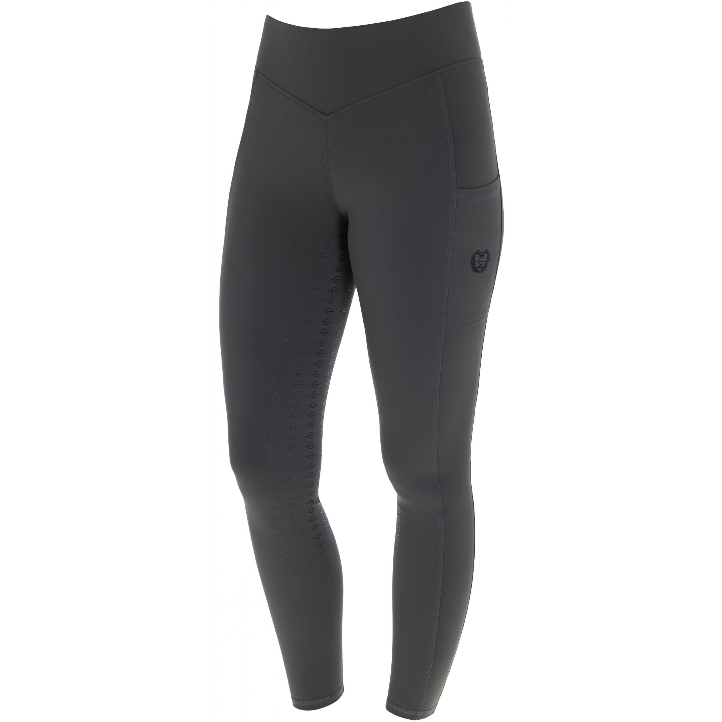 Damen Reitleggings Silikon Vollbesatz ANNIVERSARY graphite