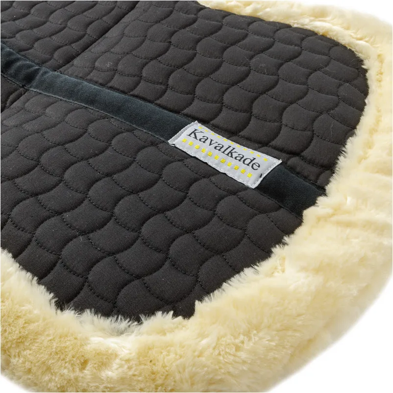Sattelunterlage Kunstfell schwarz/beige