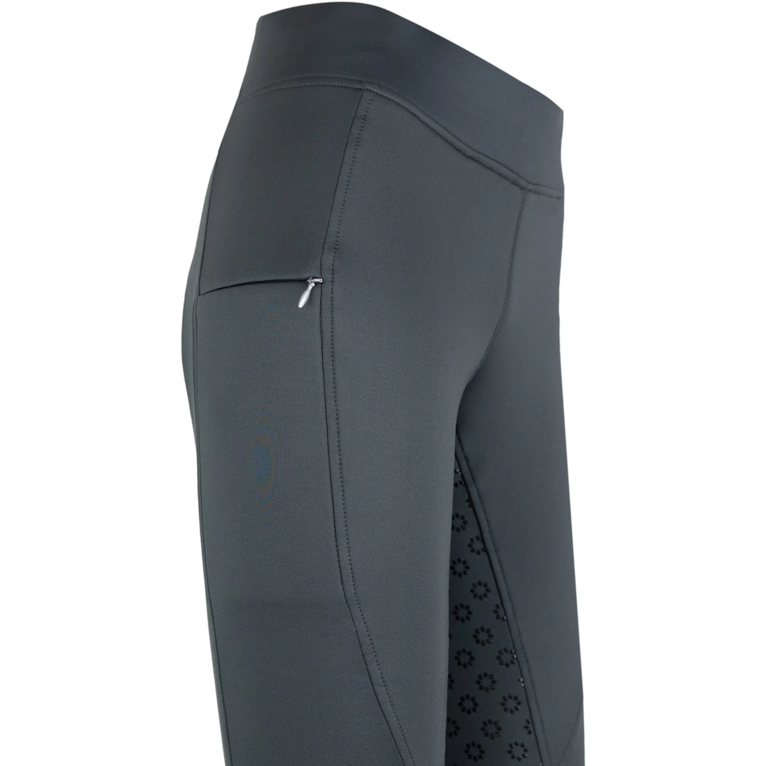 Winter Kinder Reitleggings Silikon Vollbesatz THEA graphite