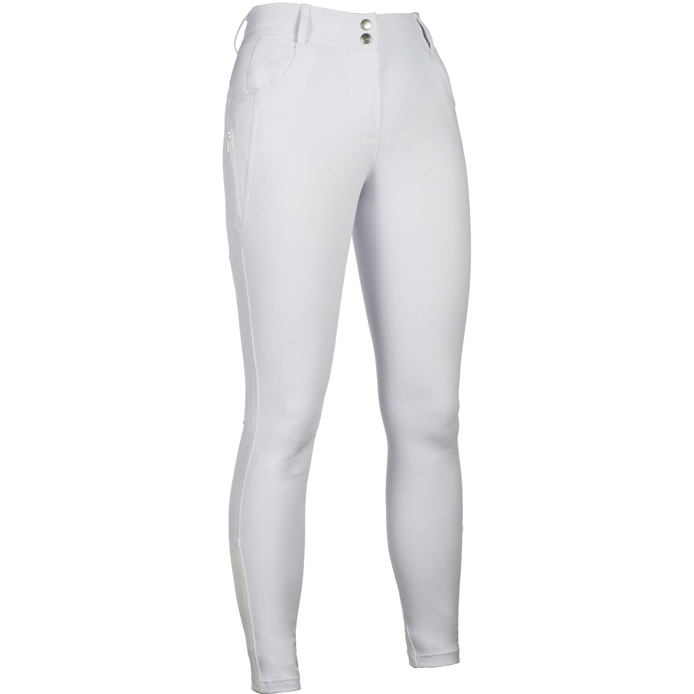 Damen Reithose Silikon Kniebesatz ARI MID RISE weiß