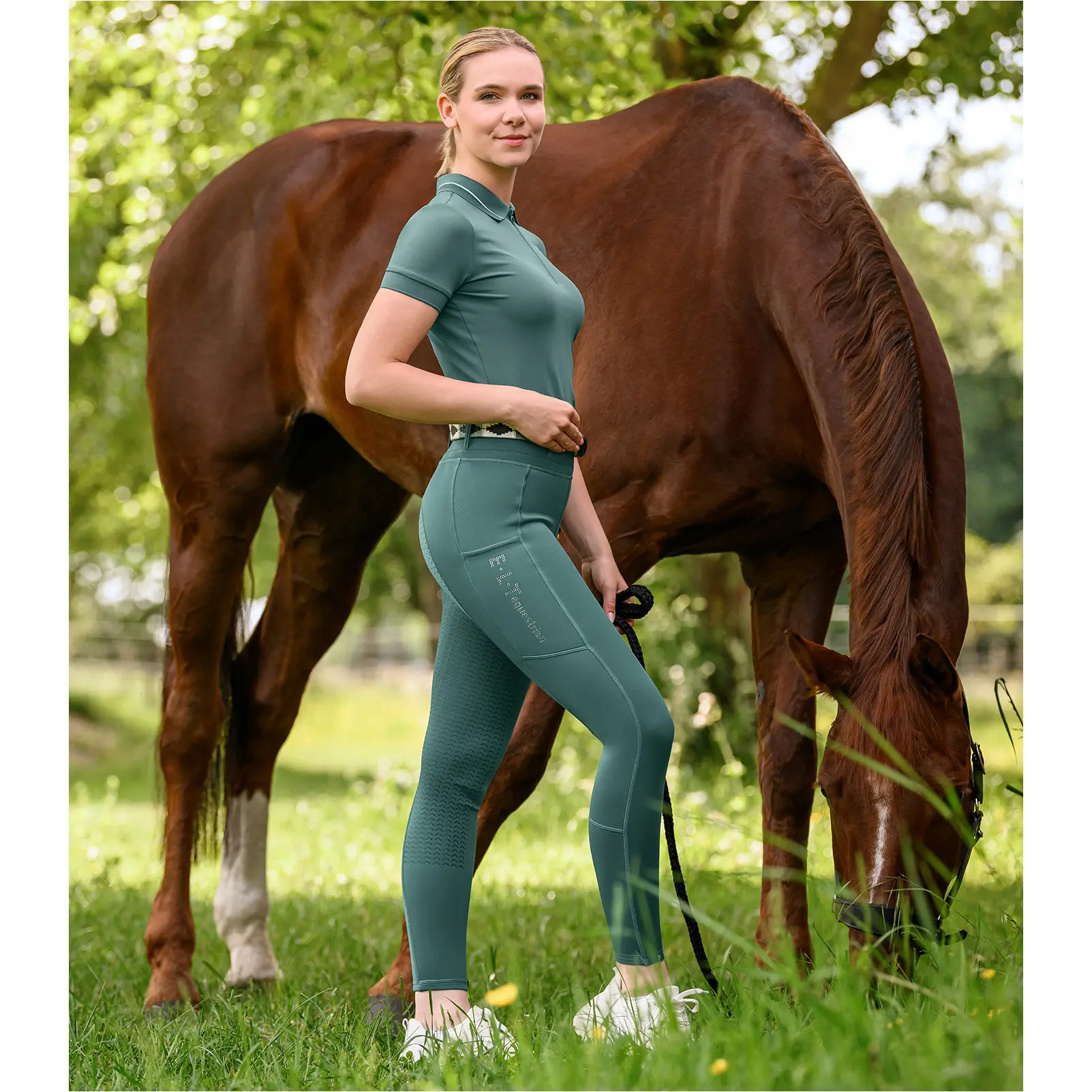 Damen Funktions-Poloshirt PRAG piniengrün