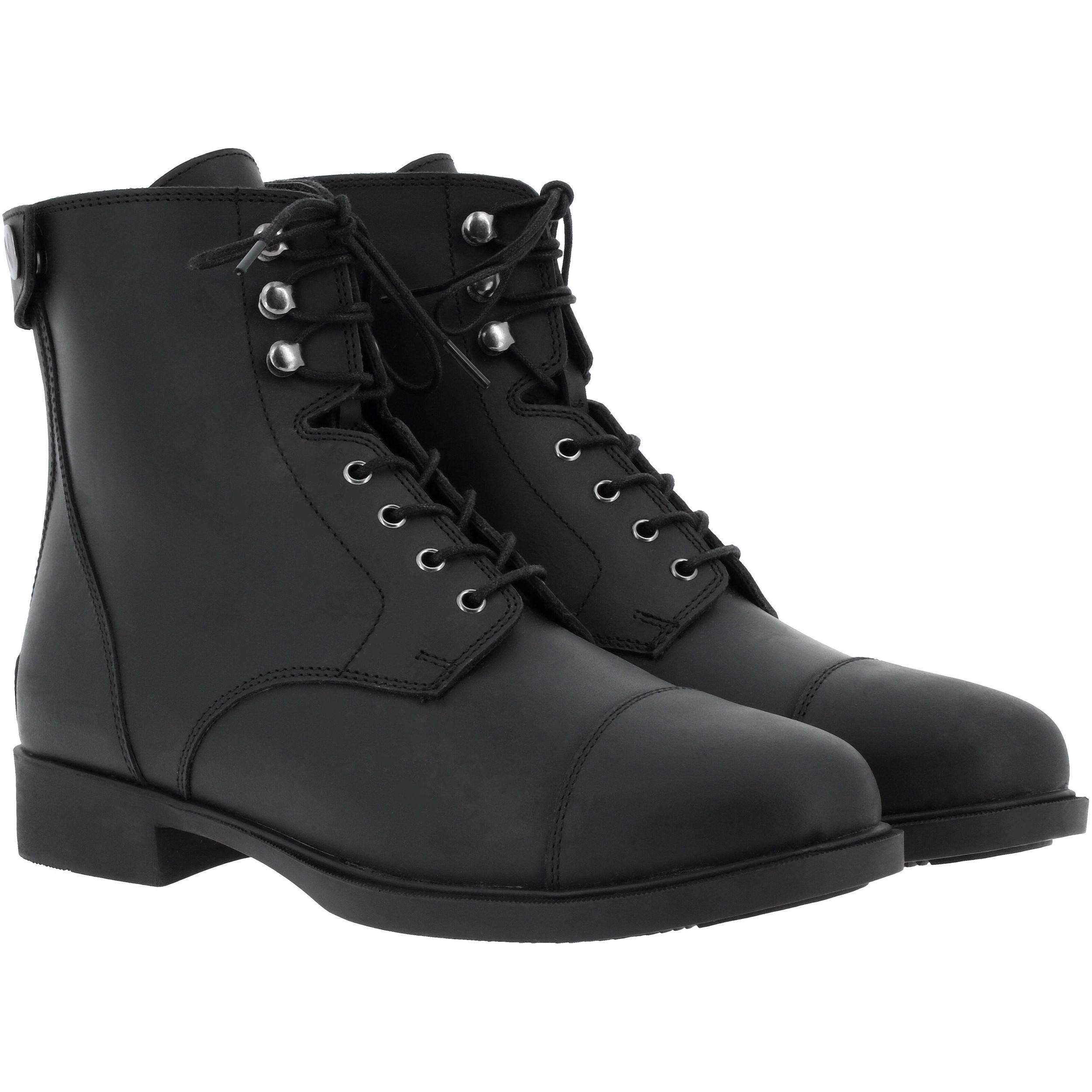 Reitstiefeletten mit Schnürsenkel & Zip NÎMES Echtleder schwarz Reitstiefeletten mit Schnürsenkel & Zip NÎMES Echtleder schwarz