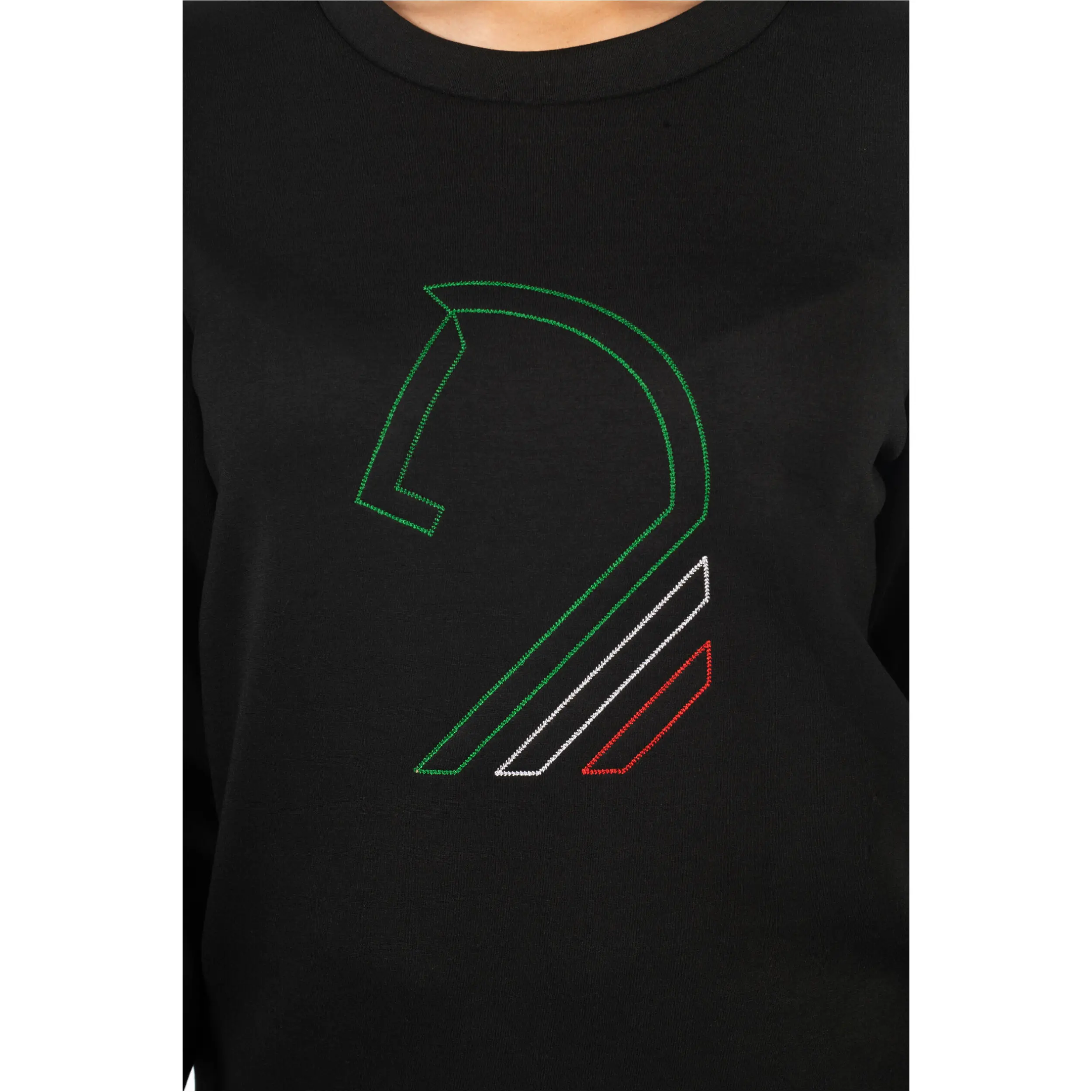 Damen Pullover LIVIGNO HORSE HEAD schwarz