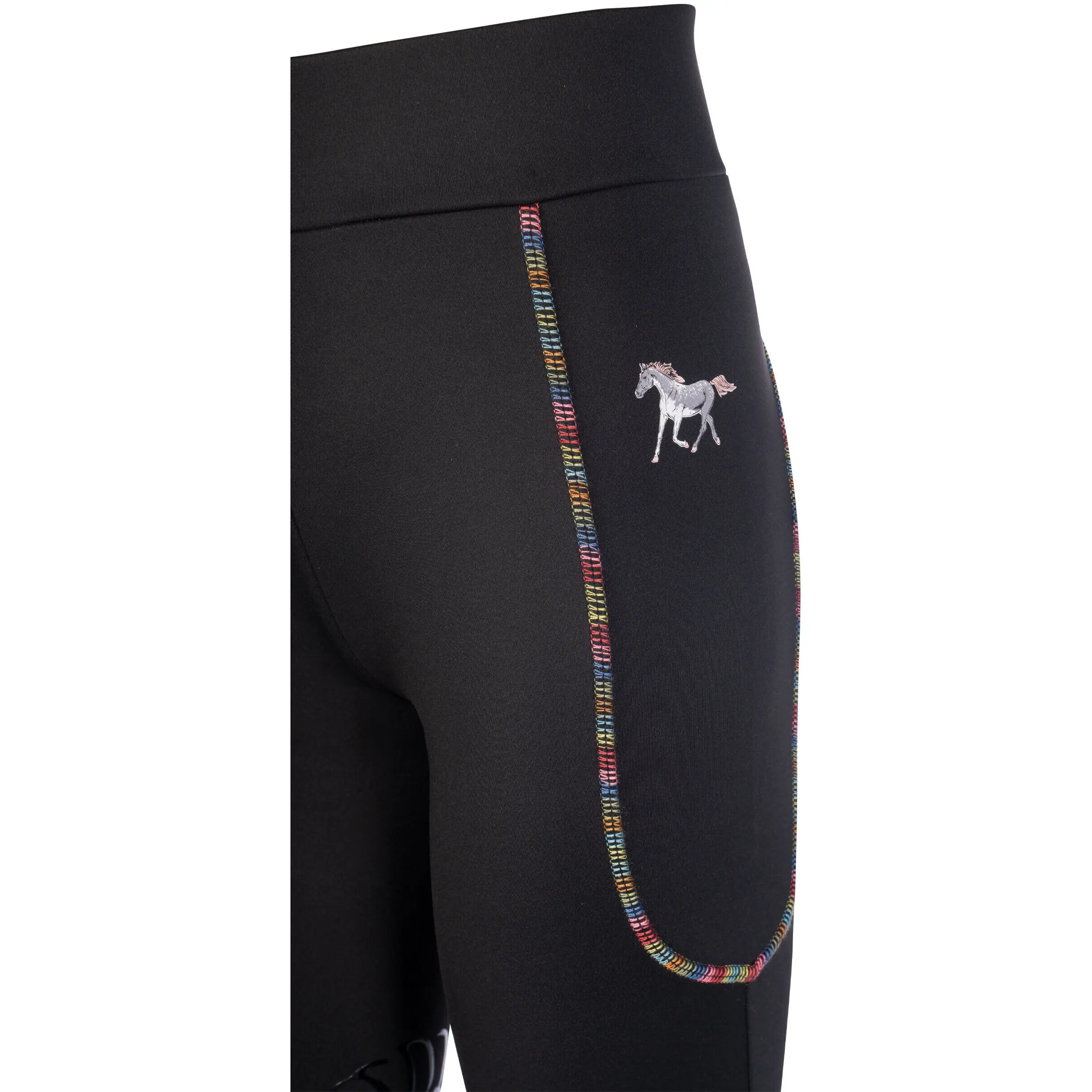 Kinder Reitleggings Silikon Kniebesatz POLLY schwarz