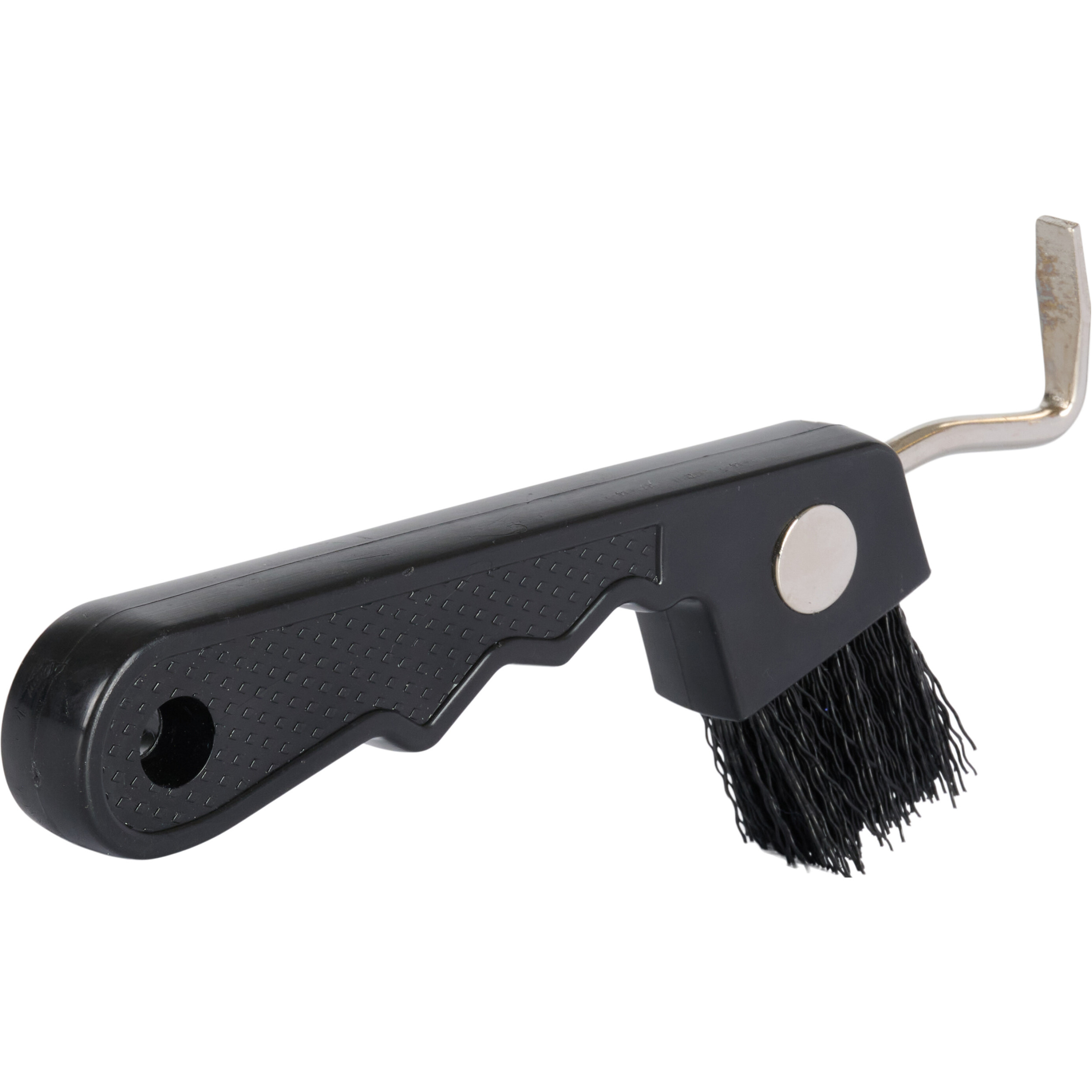 Hufkratzer mit Bürste und Magnet schwarz