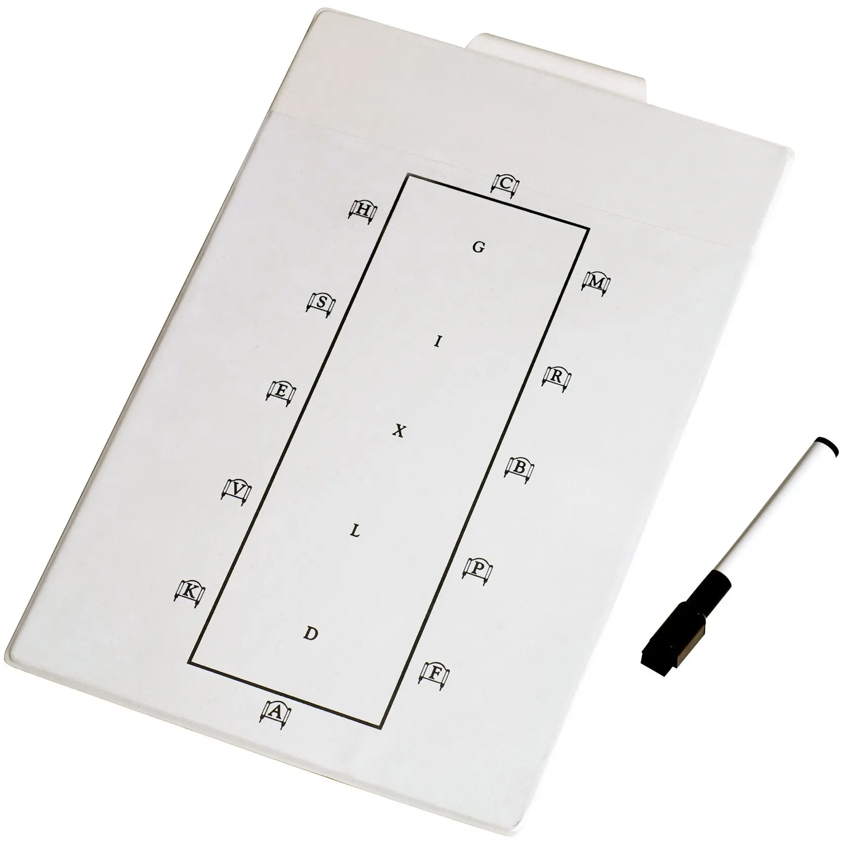 Plastiktafel mit Dressurviereck