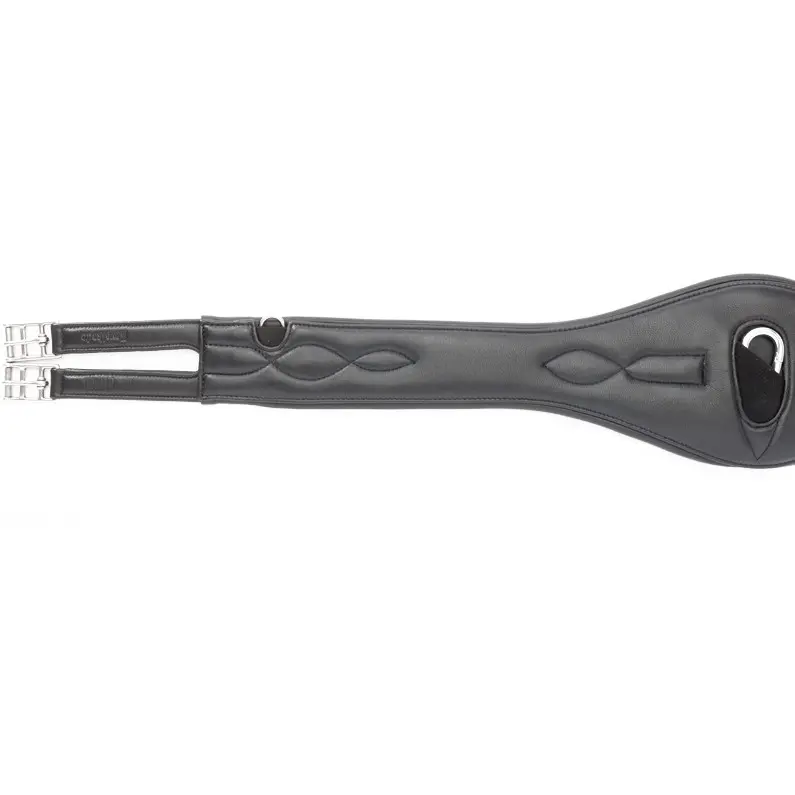 Ledersattelgurt ohne Elast COMFORT Softleder schwarz
