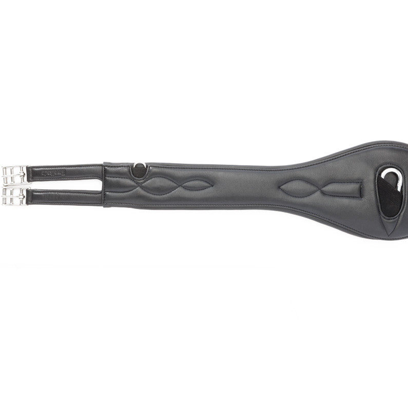 Ledersattelgurt ohne Elast COMFORT Softleder schwarz