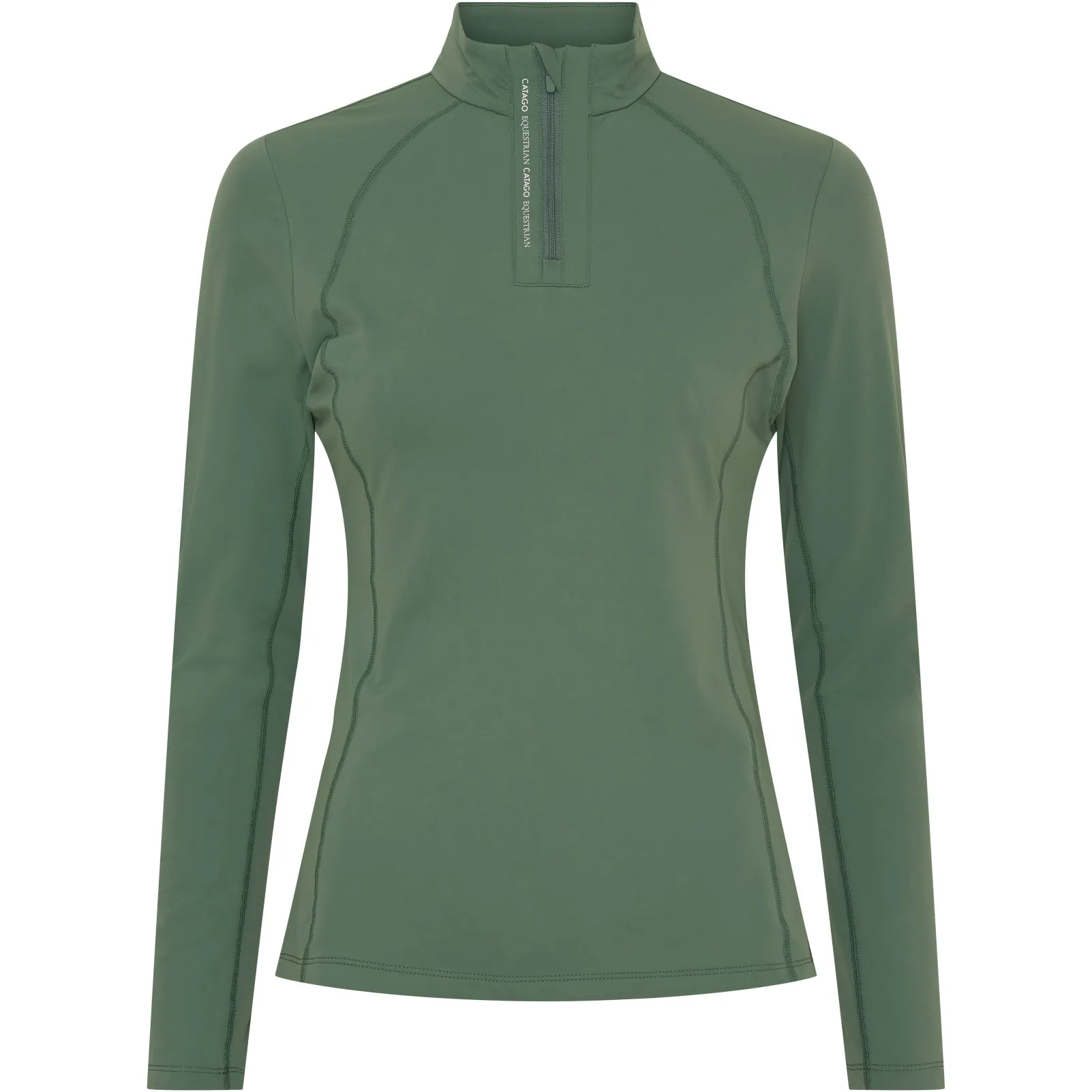 Damen Funktionsshirt Langarm BREE half-zip duck green
