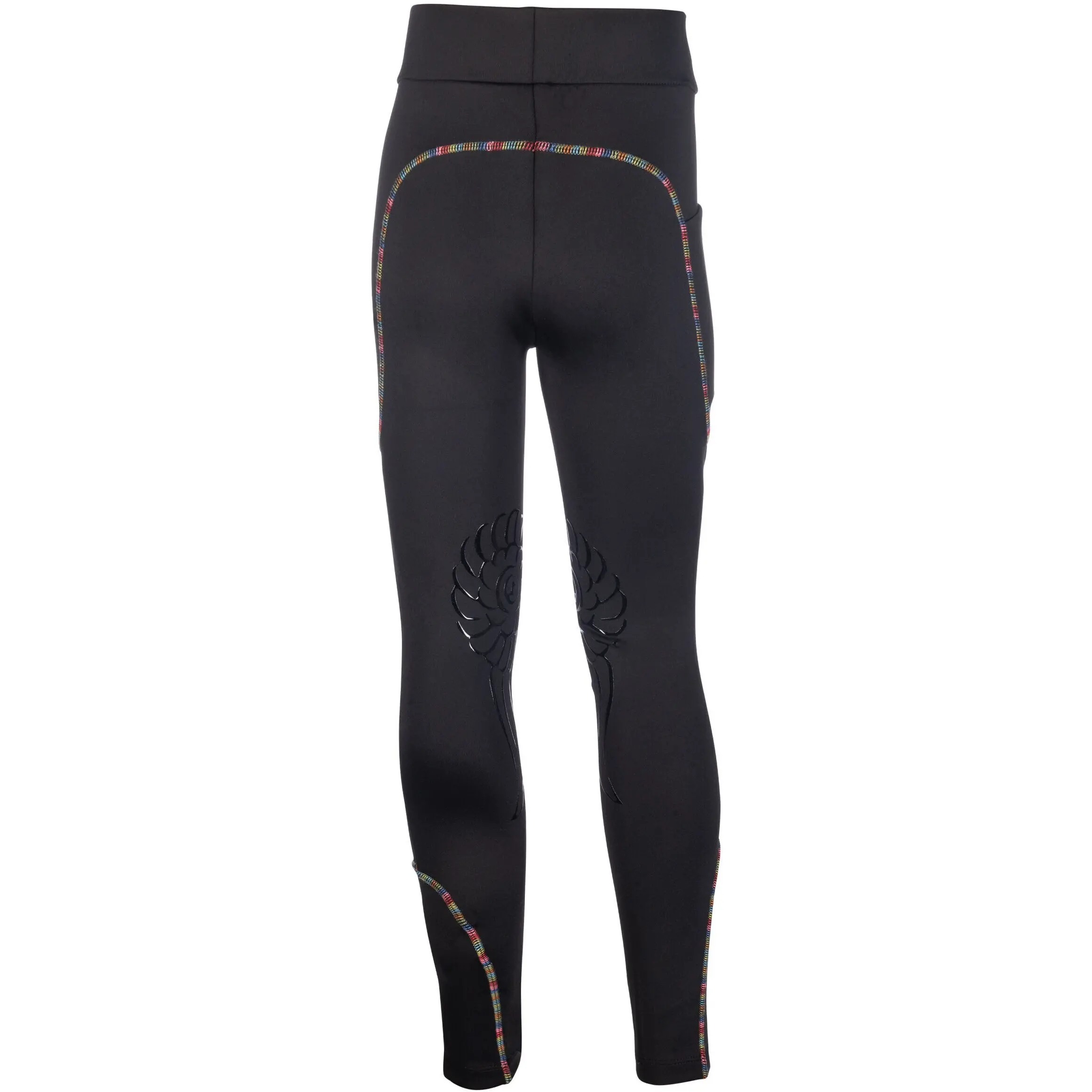 Kinder Reitleggings Silikon Kniebesatz POLLY schwarz