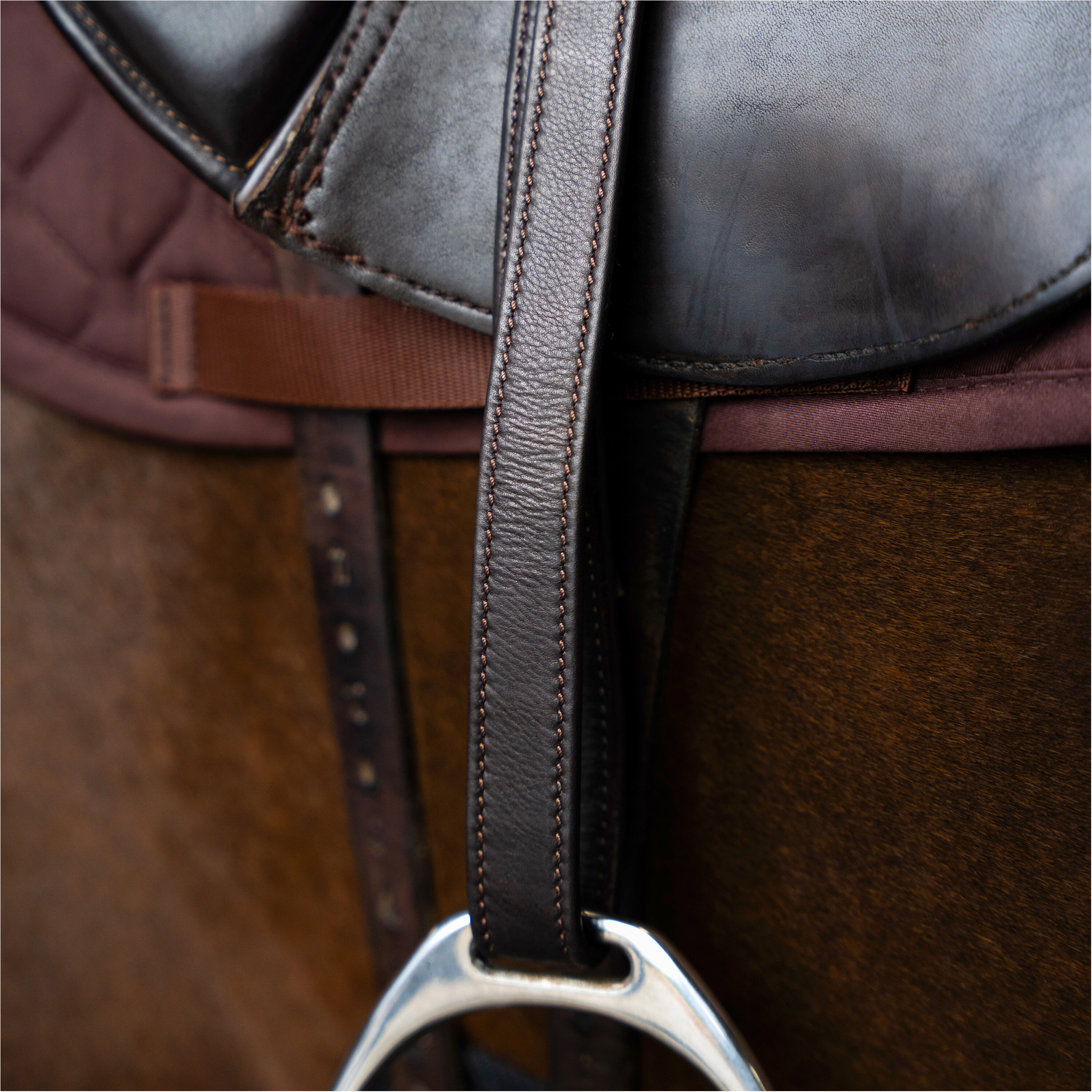 Steigbügelriemen IRH mit Nylonkern dark braun