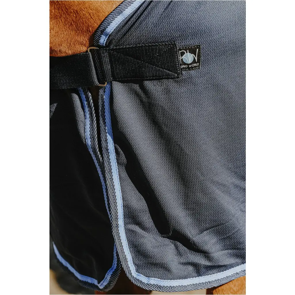 Abschwitzdecke mit feinem Netzgewebe marineblau