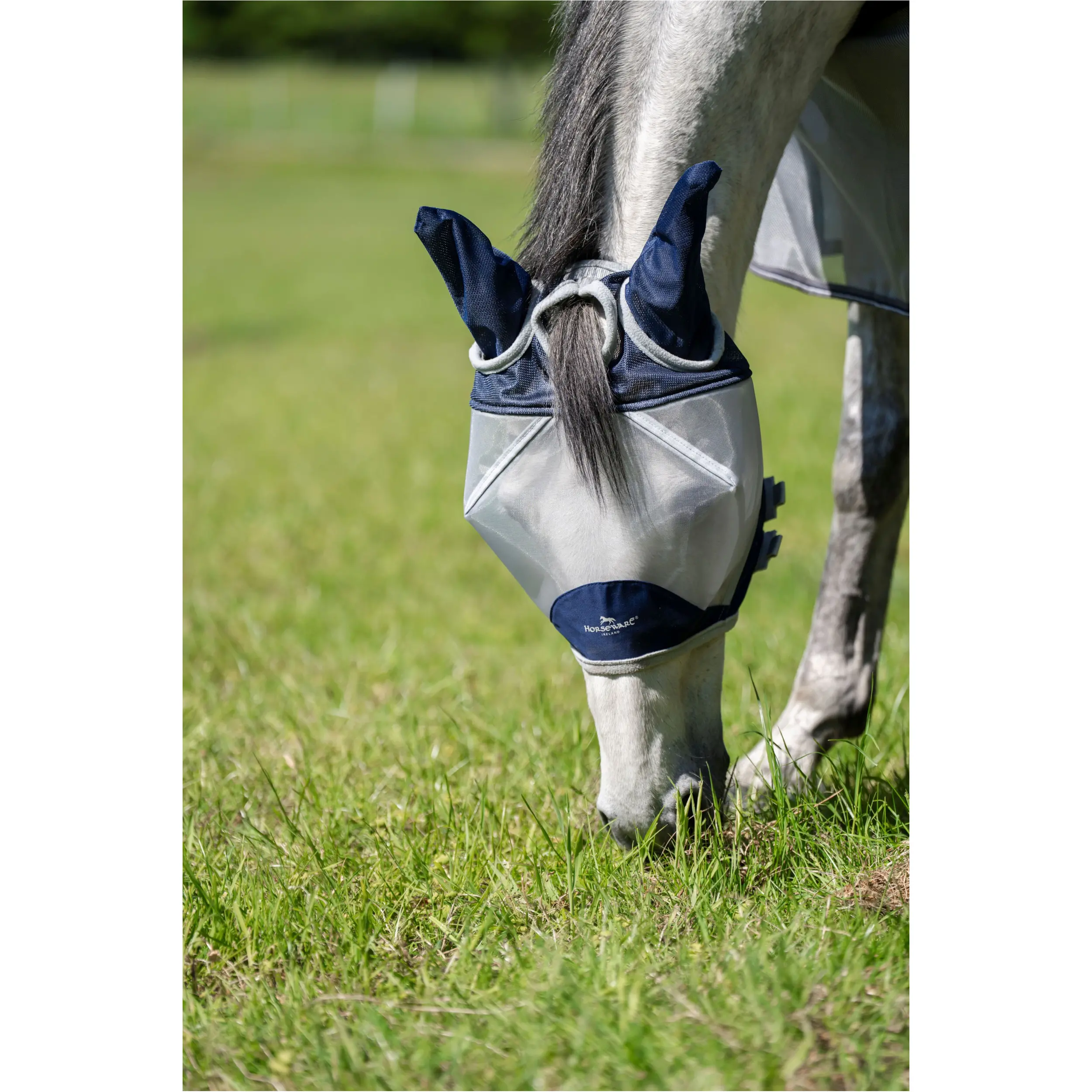 Fliegenmaske AMIGO Shield Flymask navy/silver