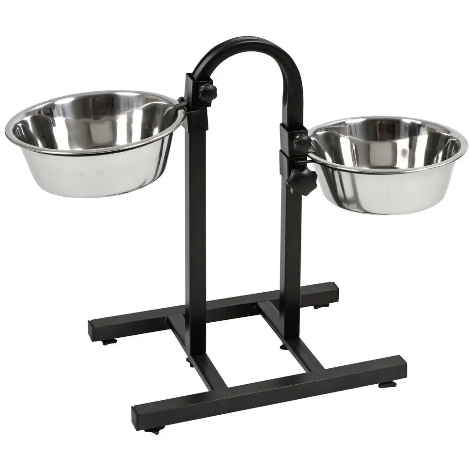 Futterbar inkl. Näpfe beidseitig höhenverstellbar DELUXE 2x2800ml