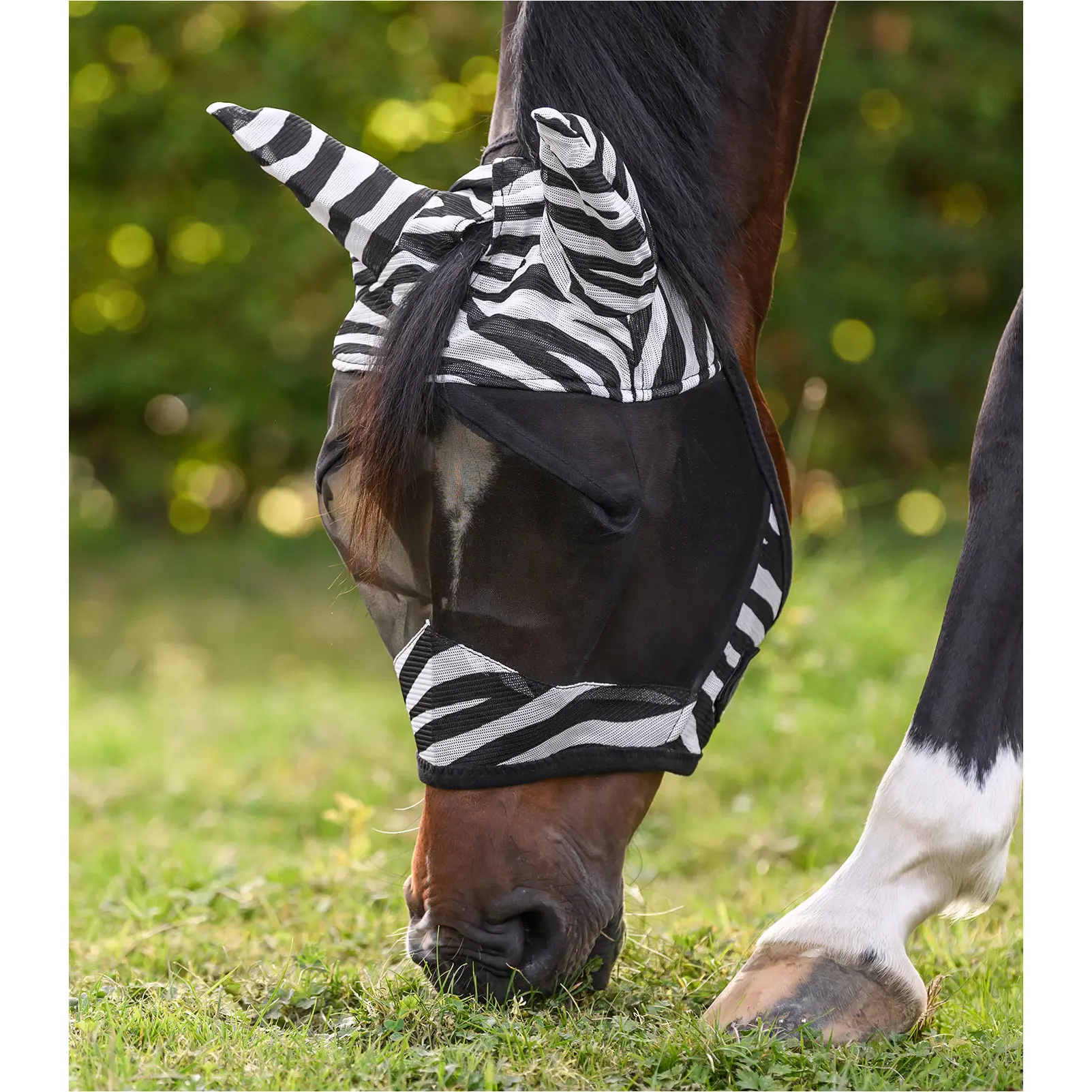 Fliegenmaske ZEBRA schwarz/weiß