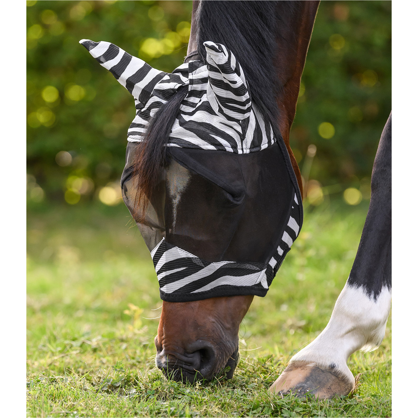 Fliegenmaske ZEBRA schwarz/weiß