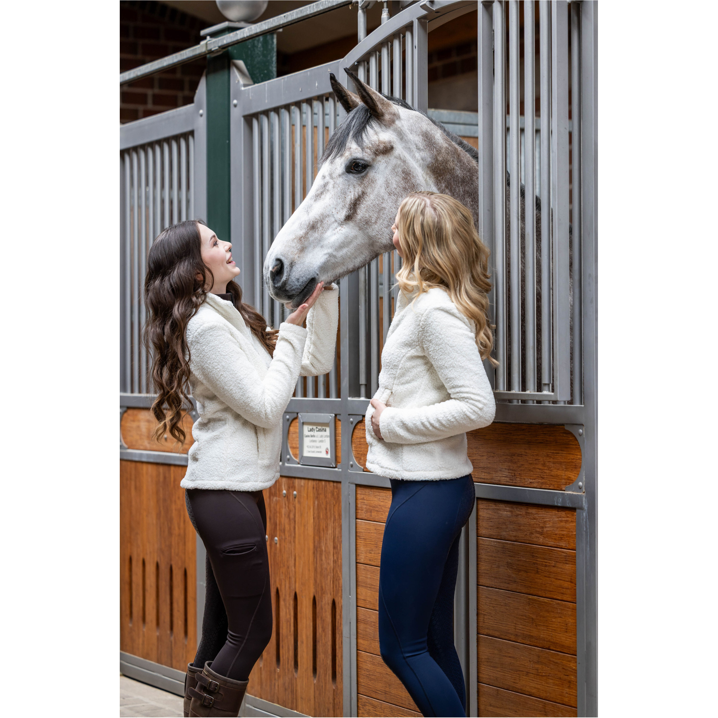 Winter Damen Reitleggings Silikon Vollbesatz RIO dunkelbraun