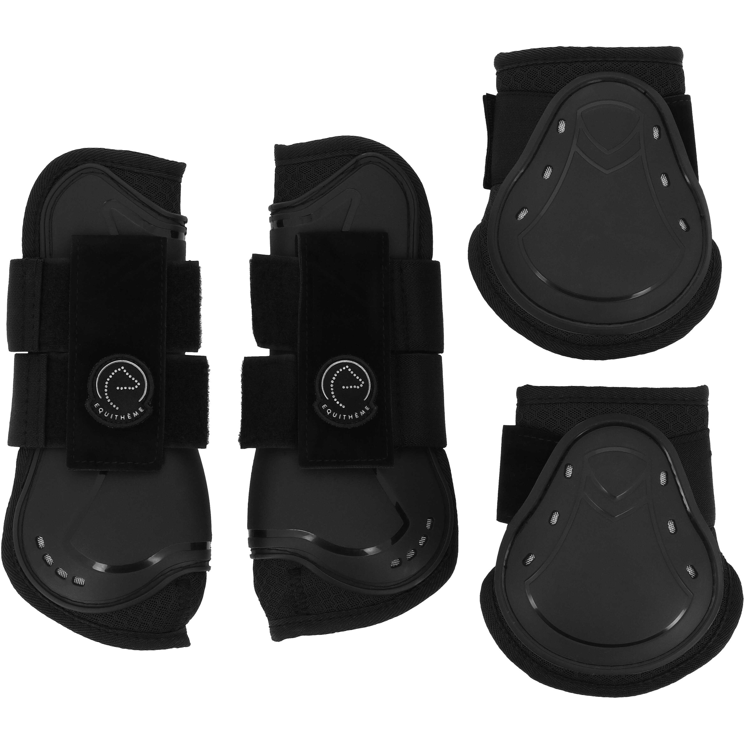 Gamaschen und Streichkappen Set Je t'aime schwarz Vollblut/Warmblut