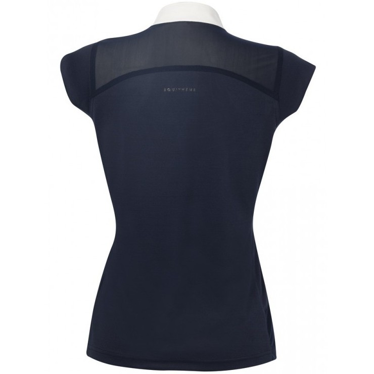 Damen Poloshirt mit Strass BRÜSSEL marineblau