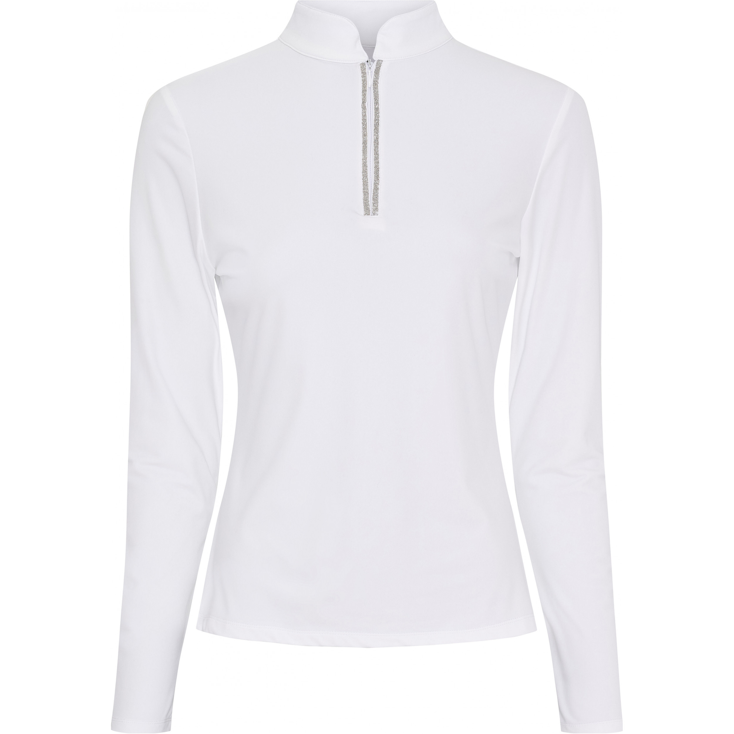 Damen Turniershirt Langarm VINICA half-zip weiß