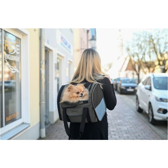 Hunderucksack VACATION grau/blau