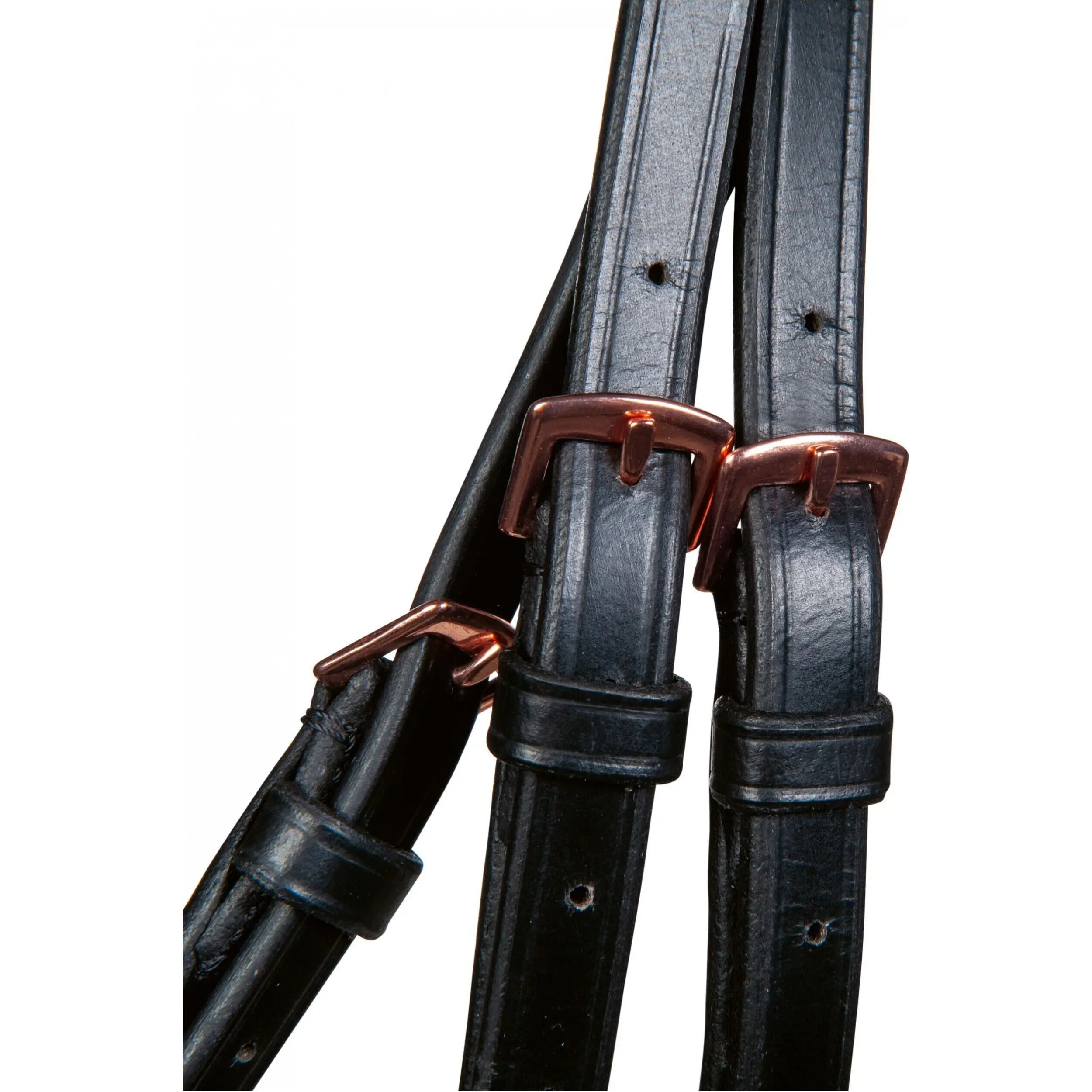 Trensenzaum ROSEGOLD GLAMOUR STYLE schwarz/rosegold