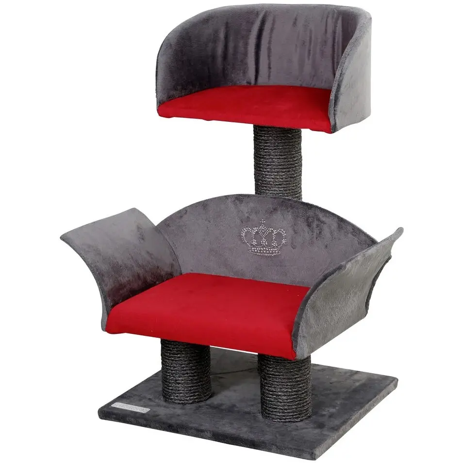 Kratzbaum LOUNGE DELUXE grau/rot 70cm 