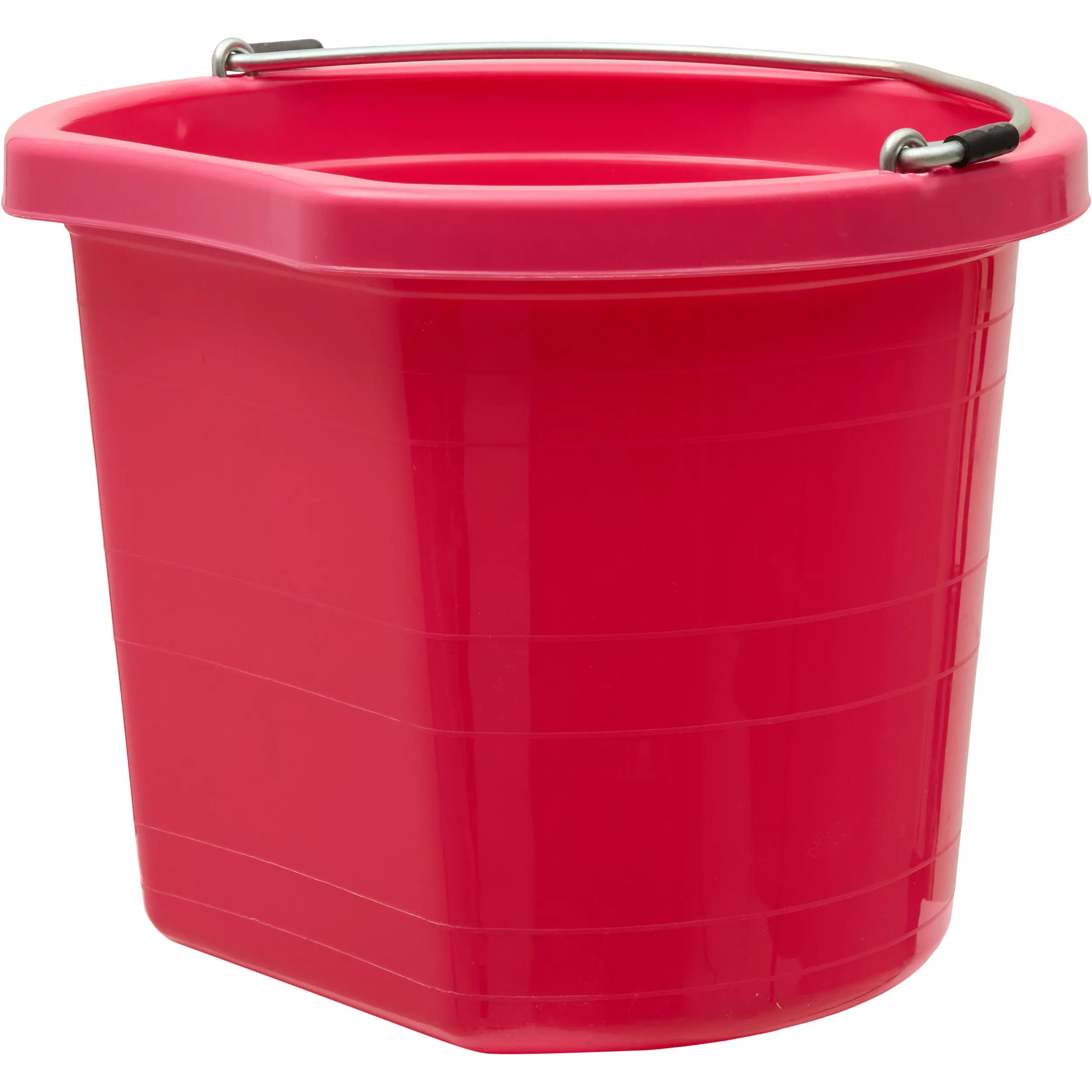 Eimer mit einer flachen Seite pink 14L