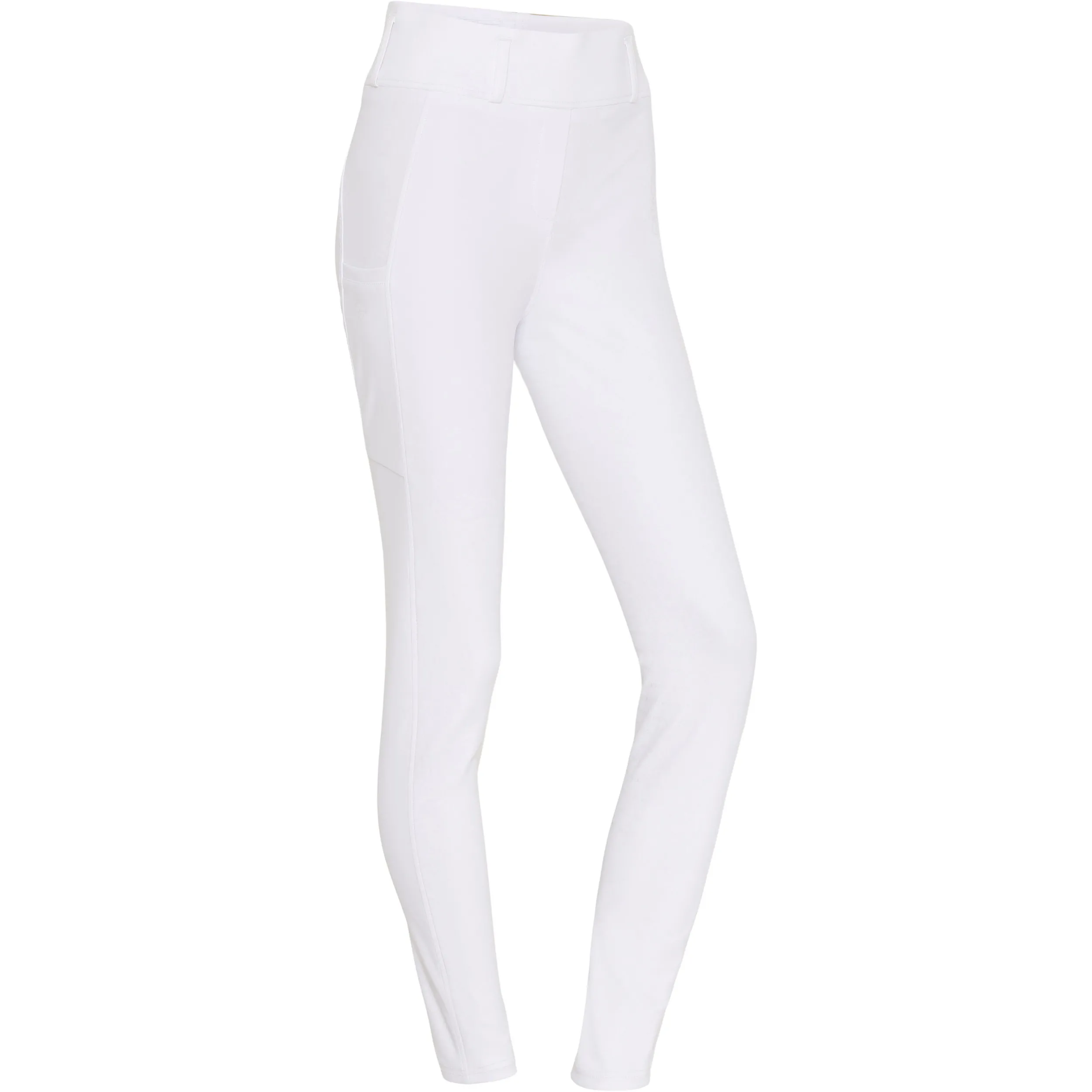 Damen Reitleggings Silikon Vollbesatz RIVER F/G mit Gürtelschlaufen weiß