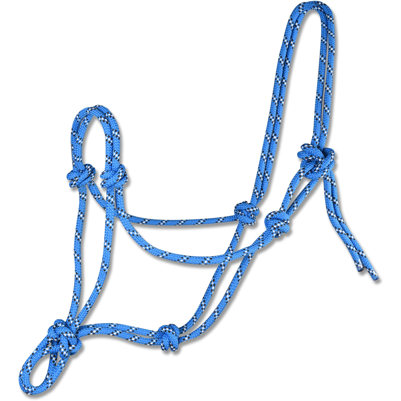 Knotenhalfter azurblau/braun