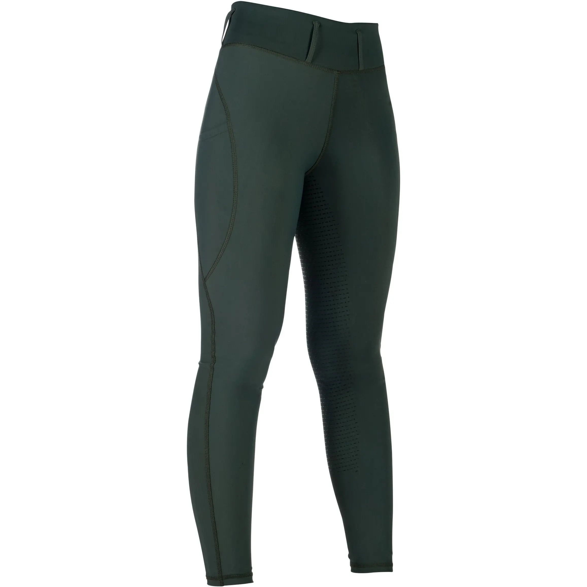 Damen Reitleggings Silikon Vollbesatz JIL HIGH WAIST olivgrün