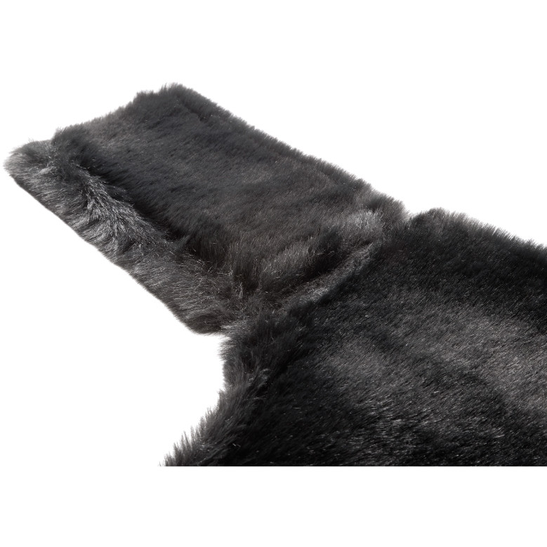 Sattelgurtschoner Kunstfell mit Bauchlatz GUSTAV Vegan schwarz