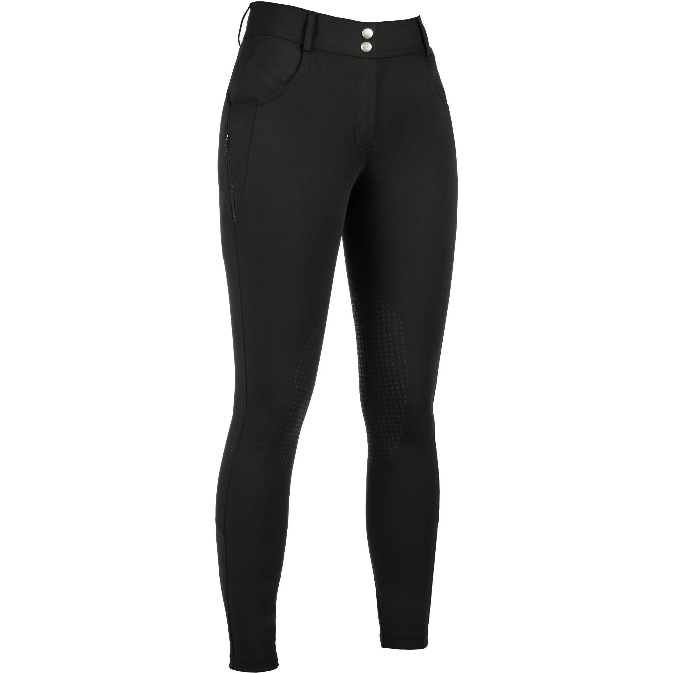 Damen Reithose Silikon Kniebesatz ARI MID RISE schwarz