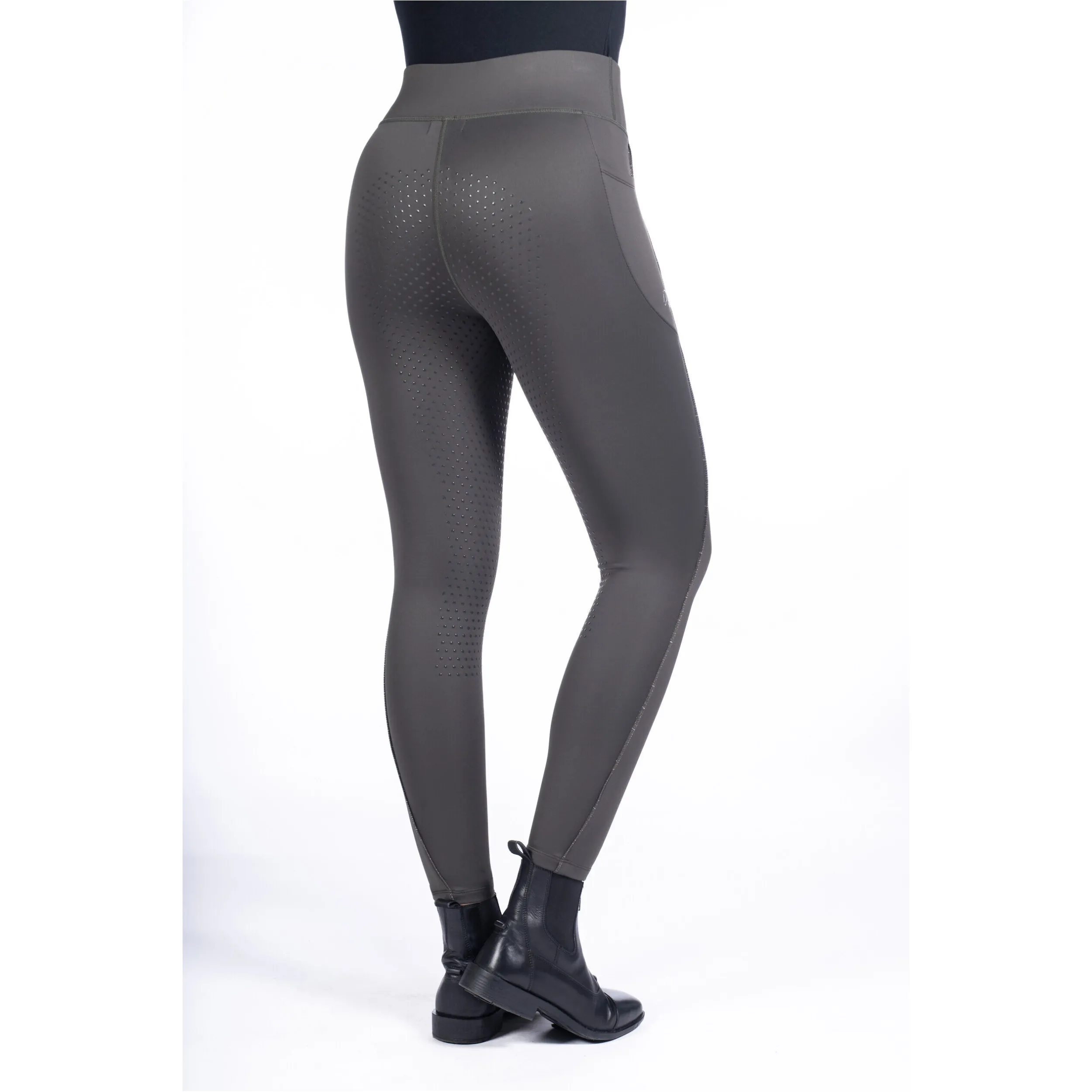 Damen Reitleggings Silikon Vollbesatz ALICE dunkelgrün