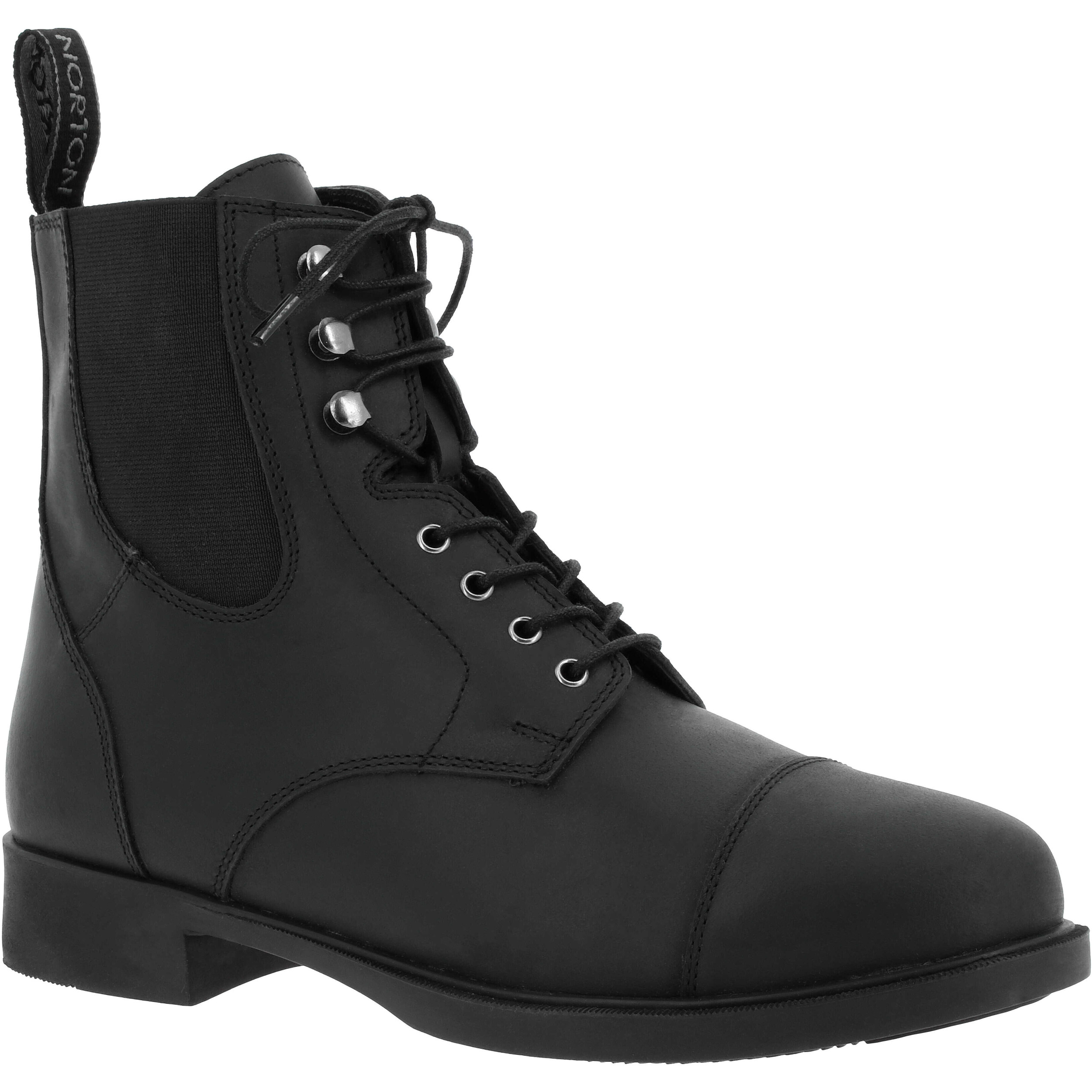 Reitstiefeletten mit Schnürsenkel NÎMES Echtleder schwarz Reitstiefeletten mit Schnürsenkel NÎMES Echtleder schwarz
