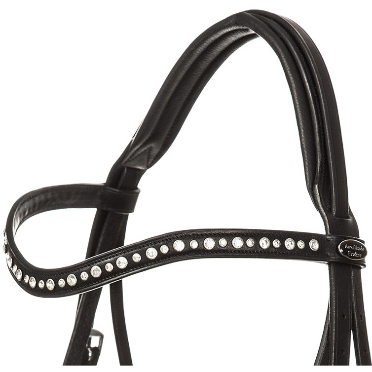 Trensenzaum mit schwedischen Reithalfter MIA schwarz
