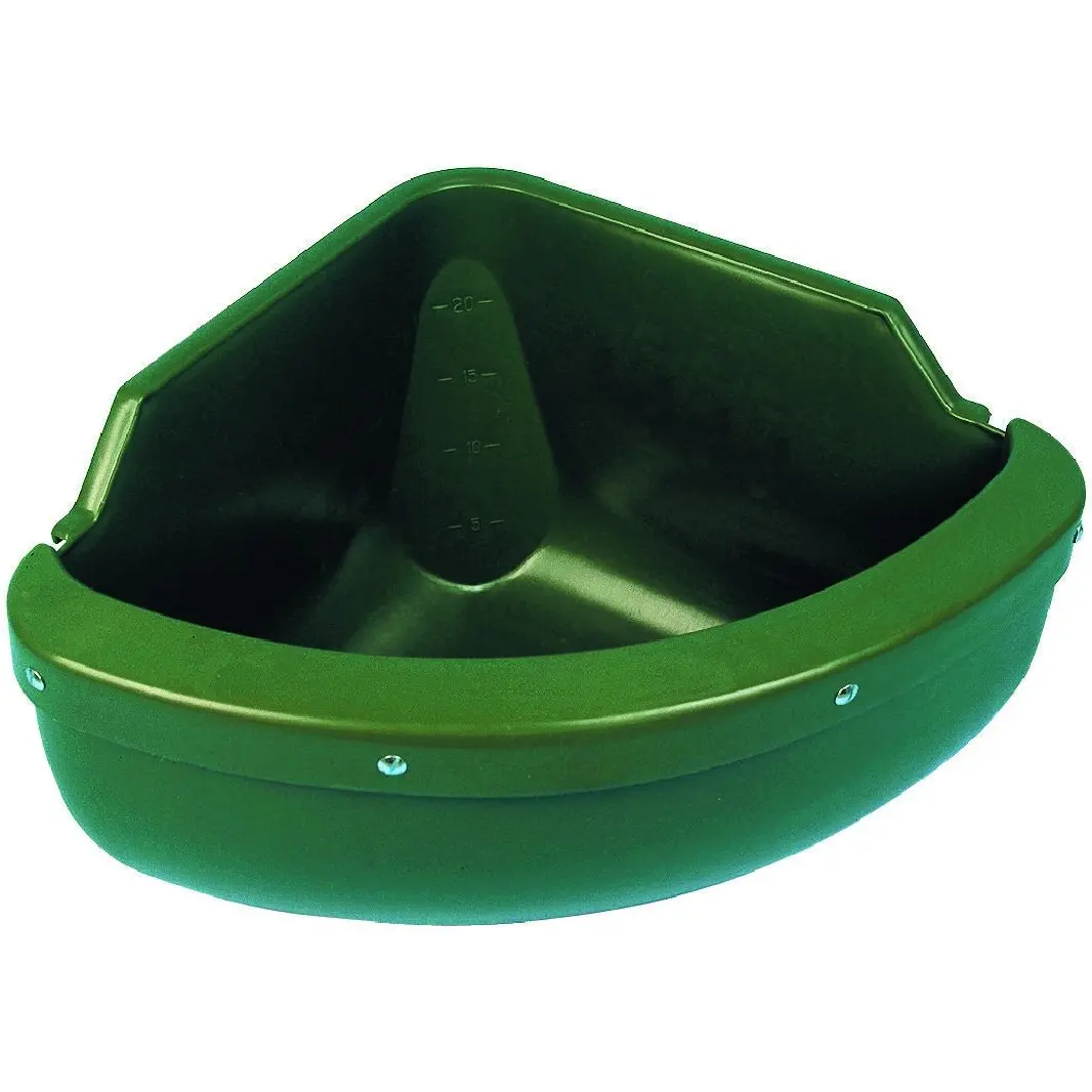 Eckfuttertrog incl. Beißkante Kunststoff grün