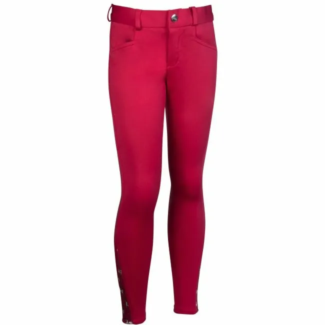 Kinder Reithose Silikon Kniebesatz ALLURE CHEVAL cranberry