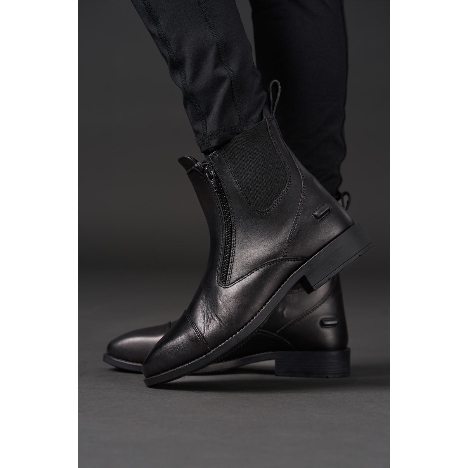 Reitstiefeletten Jodphur mit seitlichem Reißverschluss HUDSON Echtleder schwarz Reitstiefeletten Jodphur mit seitlichem Reißverschluss HUDSON Echtleder schwarz