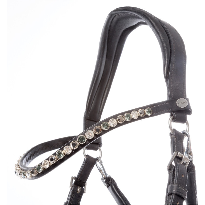 Trensenzaum Gebisslos CROSS LIGHT schwarz