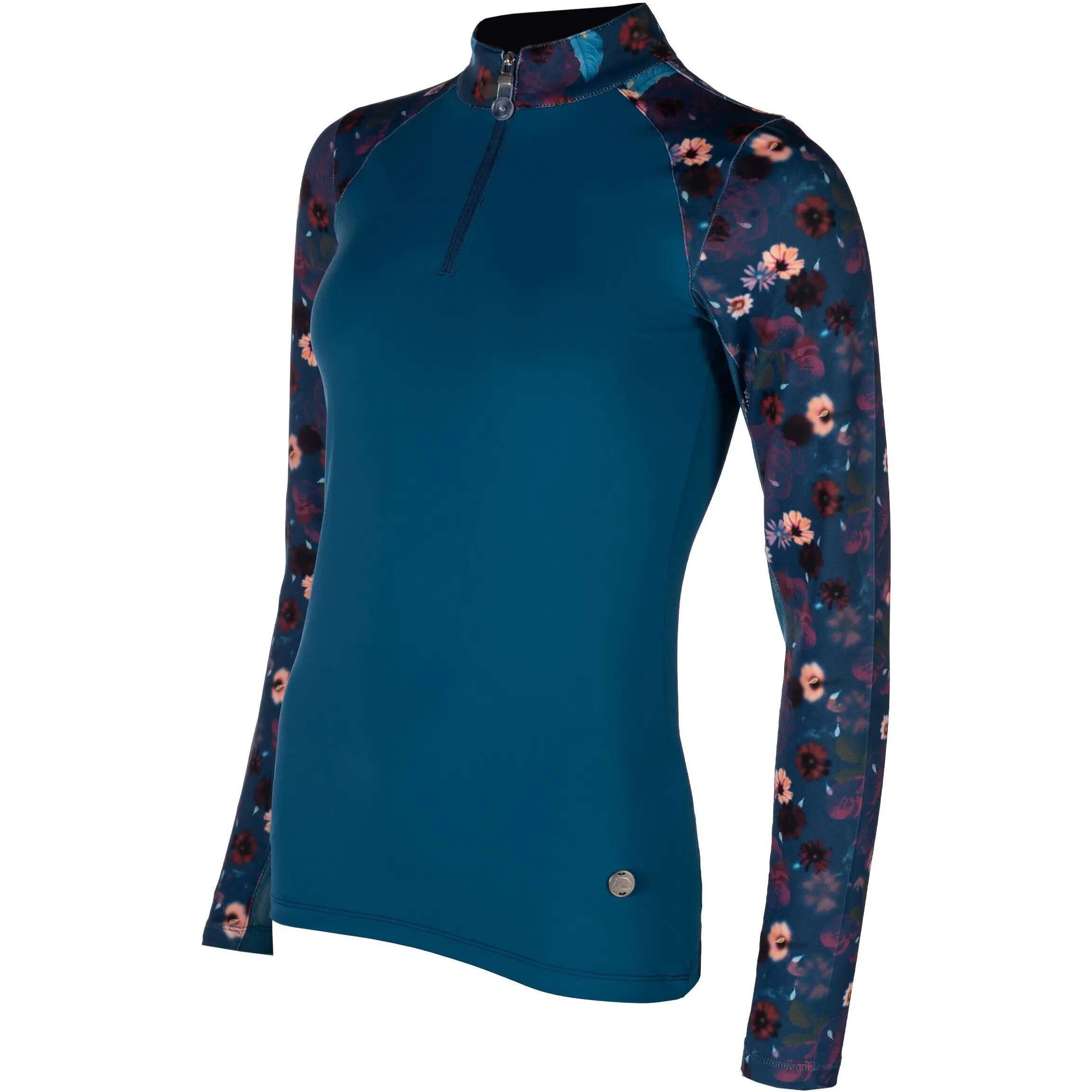 Damen Funktionsshirt Langarm ESSENTIALS FLOWER petrol Damen Funktionsshirt Langarm ESSENTIALS FLOWER petrol